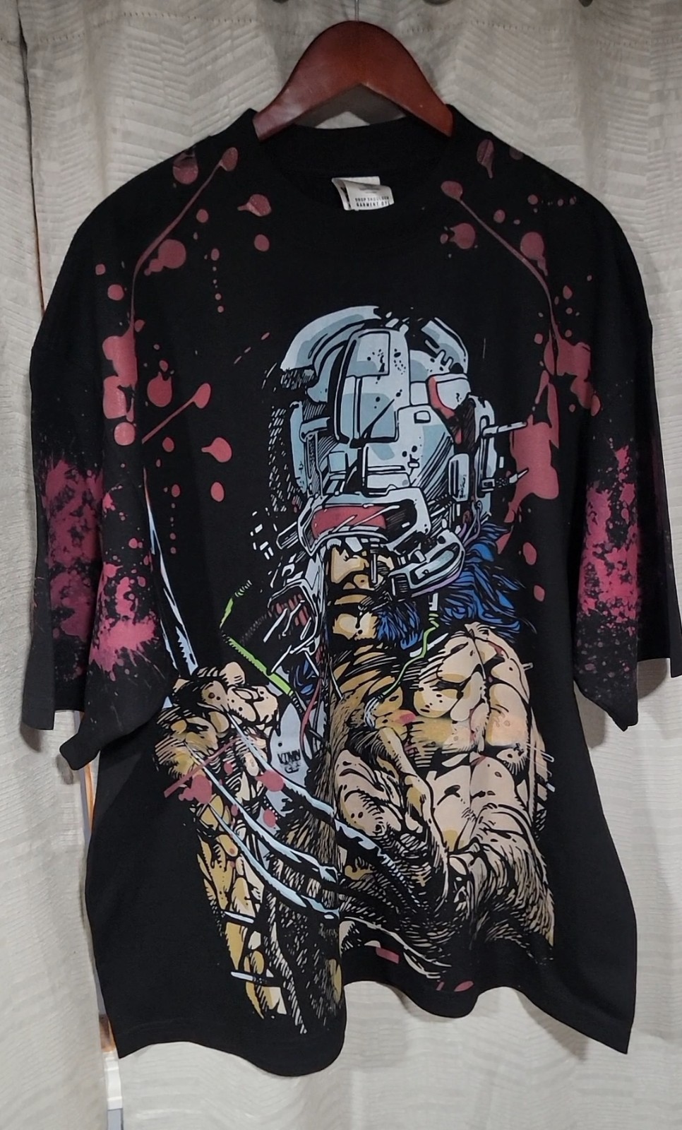 WOLVERINE WEAPON X ON A SHAKA HEAVYWEIGHT GARMET DYED T SHIRT “MODERN”