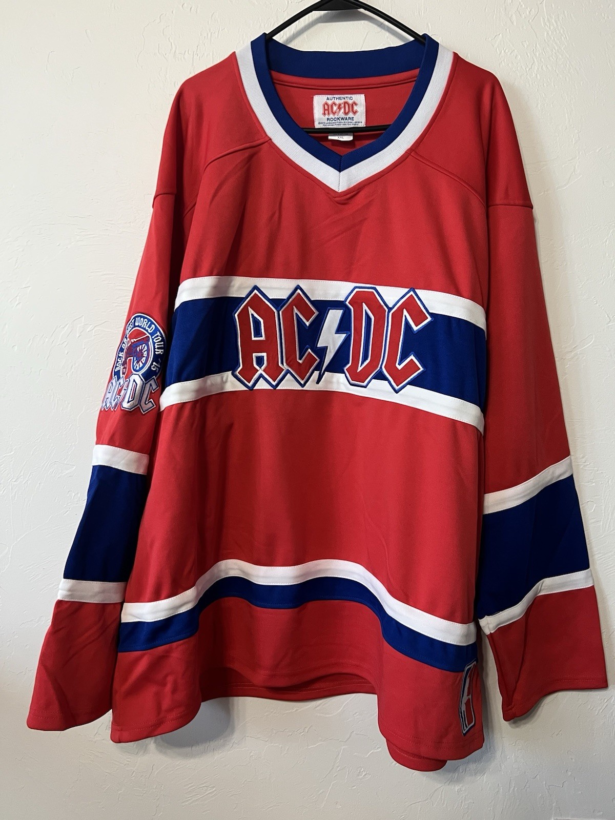 AC/DC Rock Or Bust World Tour Jersey XXL 2015 Liquid Blue Montreal Canadiens COA