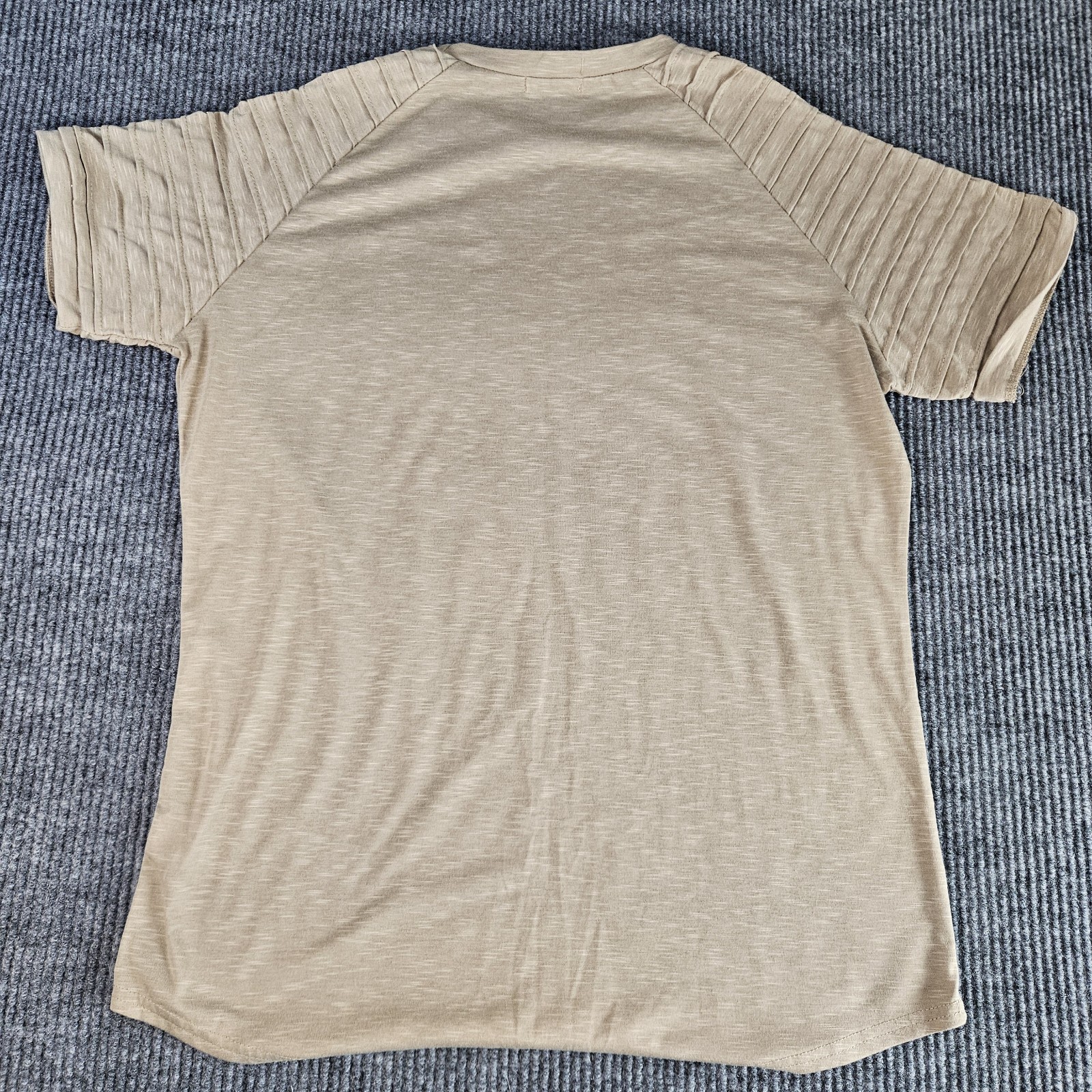 Coofandy Tshirt Mens LARGE Beige Ribbed