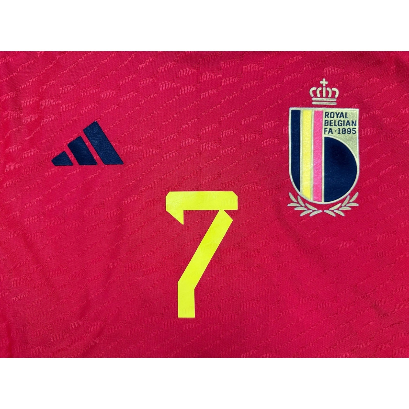 Adidas Belgium 2022 Home Authentic Jersey De Bruyne 7 Mens Small Red Soccer