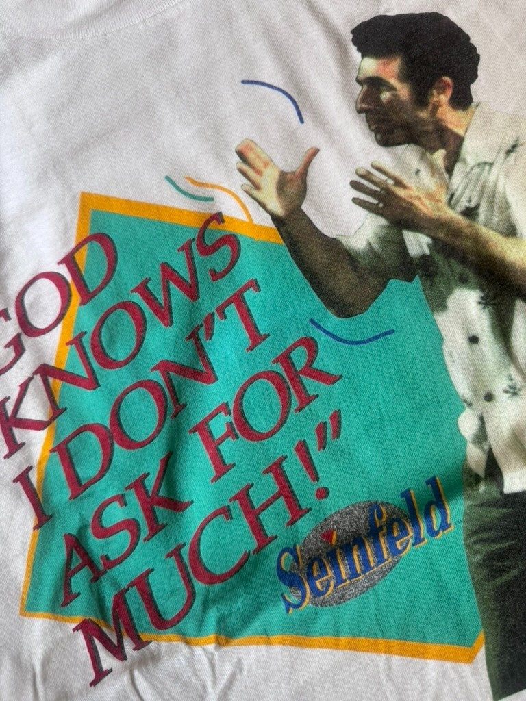 VTG 1993 Seinfeld Kramer God Knows I Dont Ask For Much XL T-Shirt Delta 90s