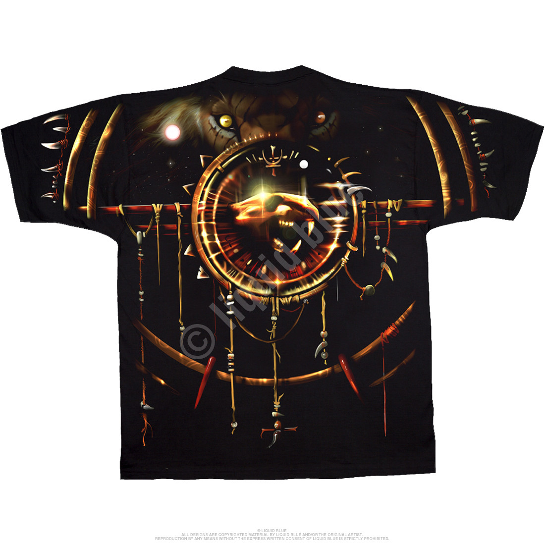 NATIVE-TRIBAL LION-2 SIDD-TIE DYE T-SHIRT S-M-L-XL-2X-3X-4X-5X-6X AWESOME-Africa