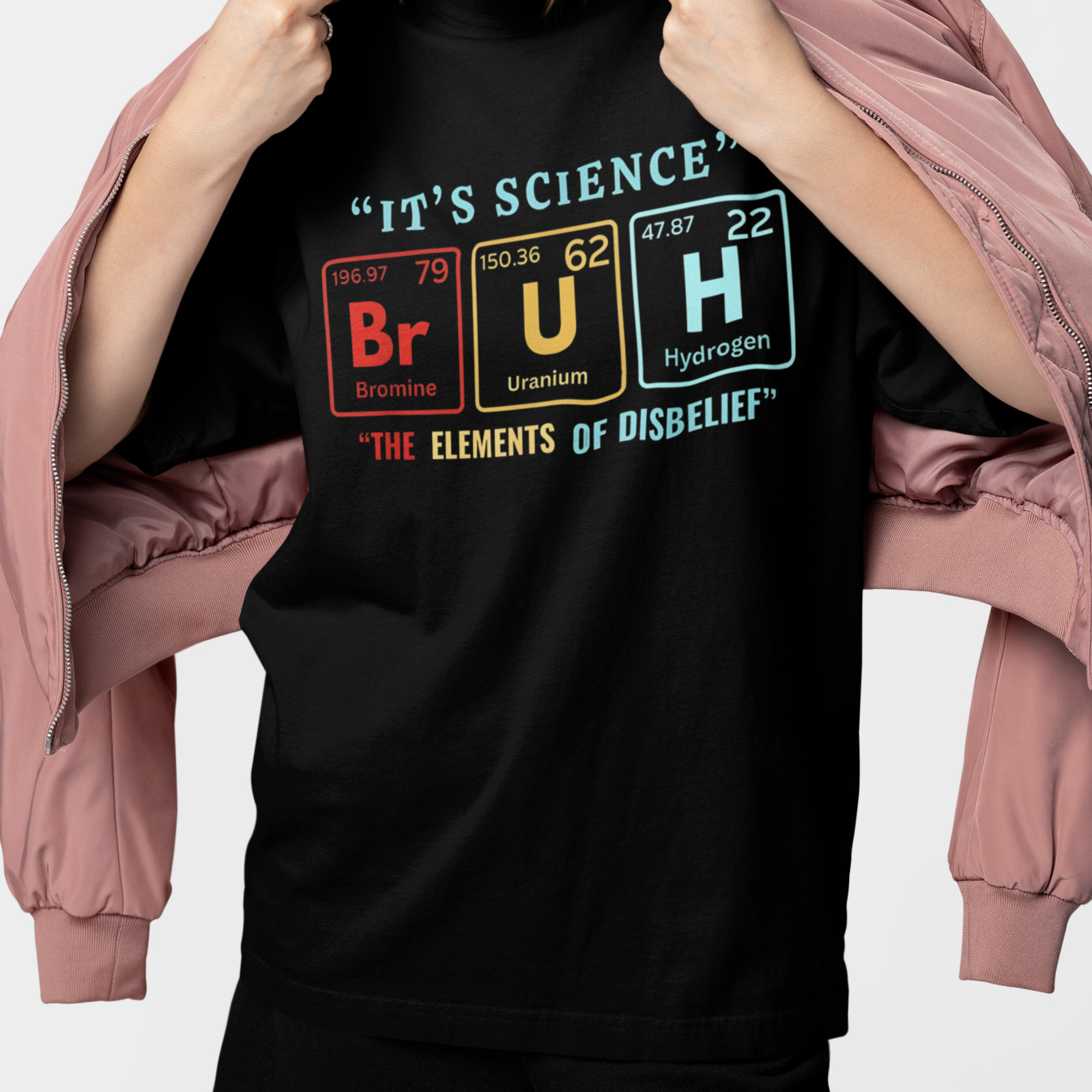 Its Science BrUh Shirt Funny Chemistry Periodic Table Meme Tee