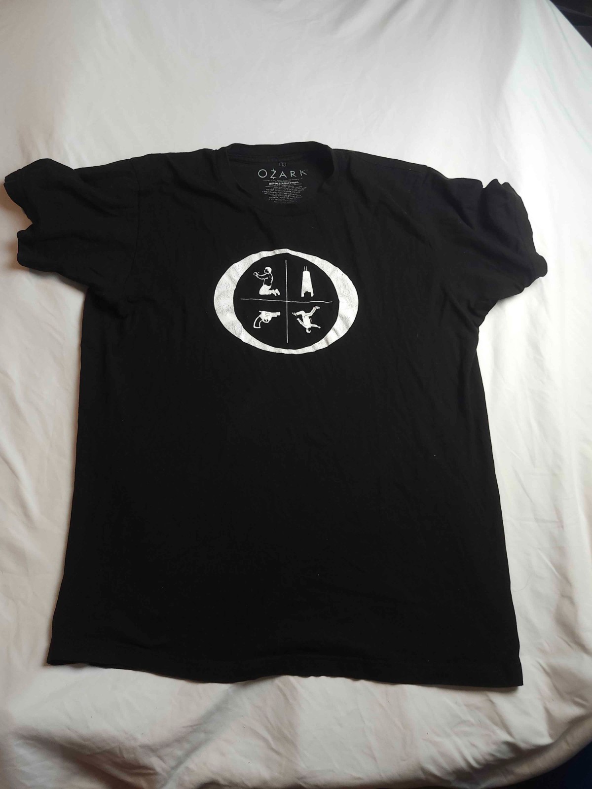 Ozark T Shirt Mens Large Black Ripple Junction Graphic Netflix Promo TV Show Tee