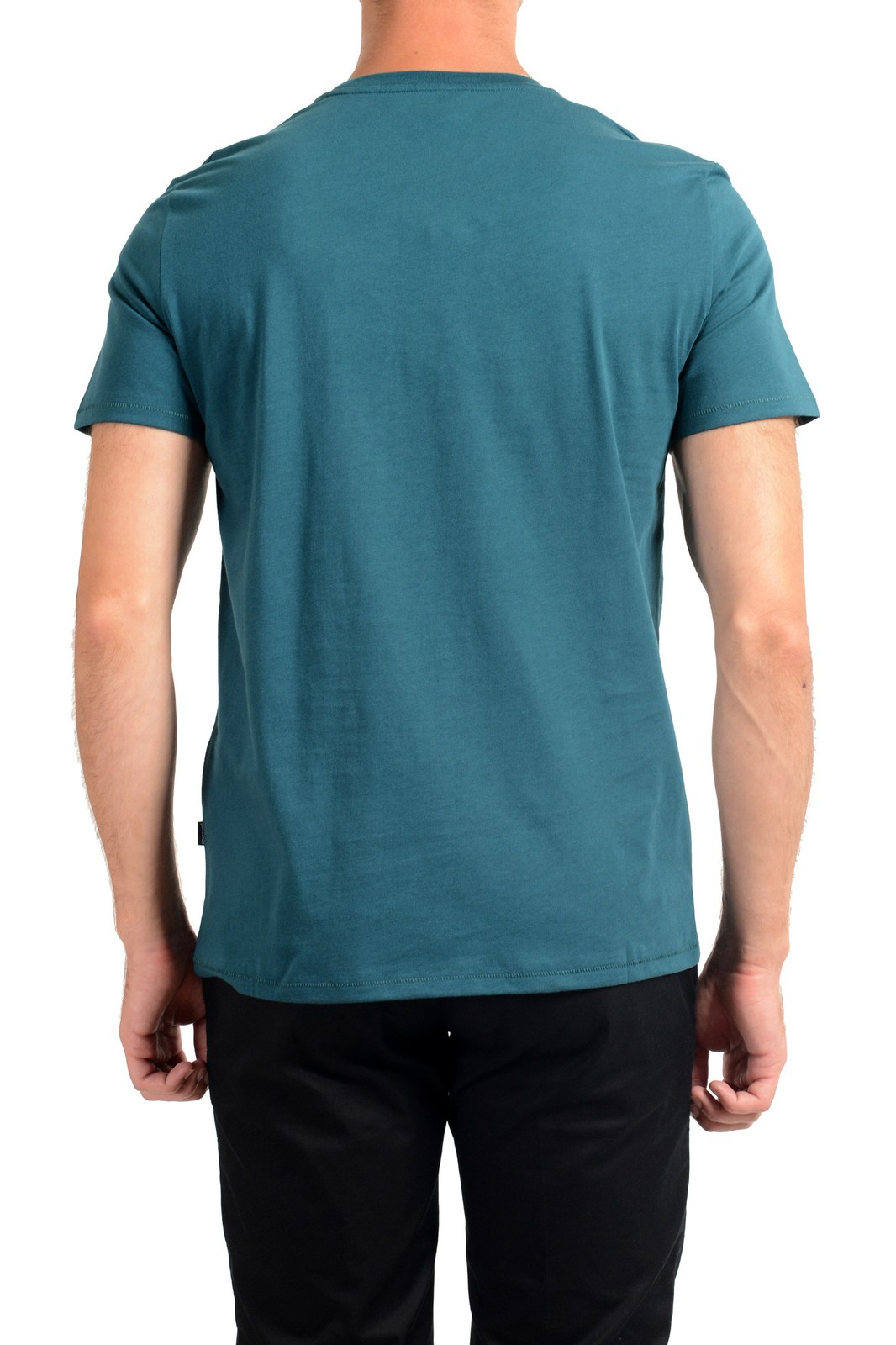 Just Cavalli Men’s Green Graphic Print Crewneck T-Shirt US 2XL IT 56