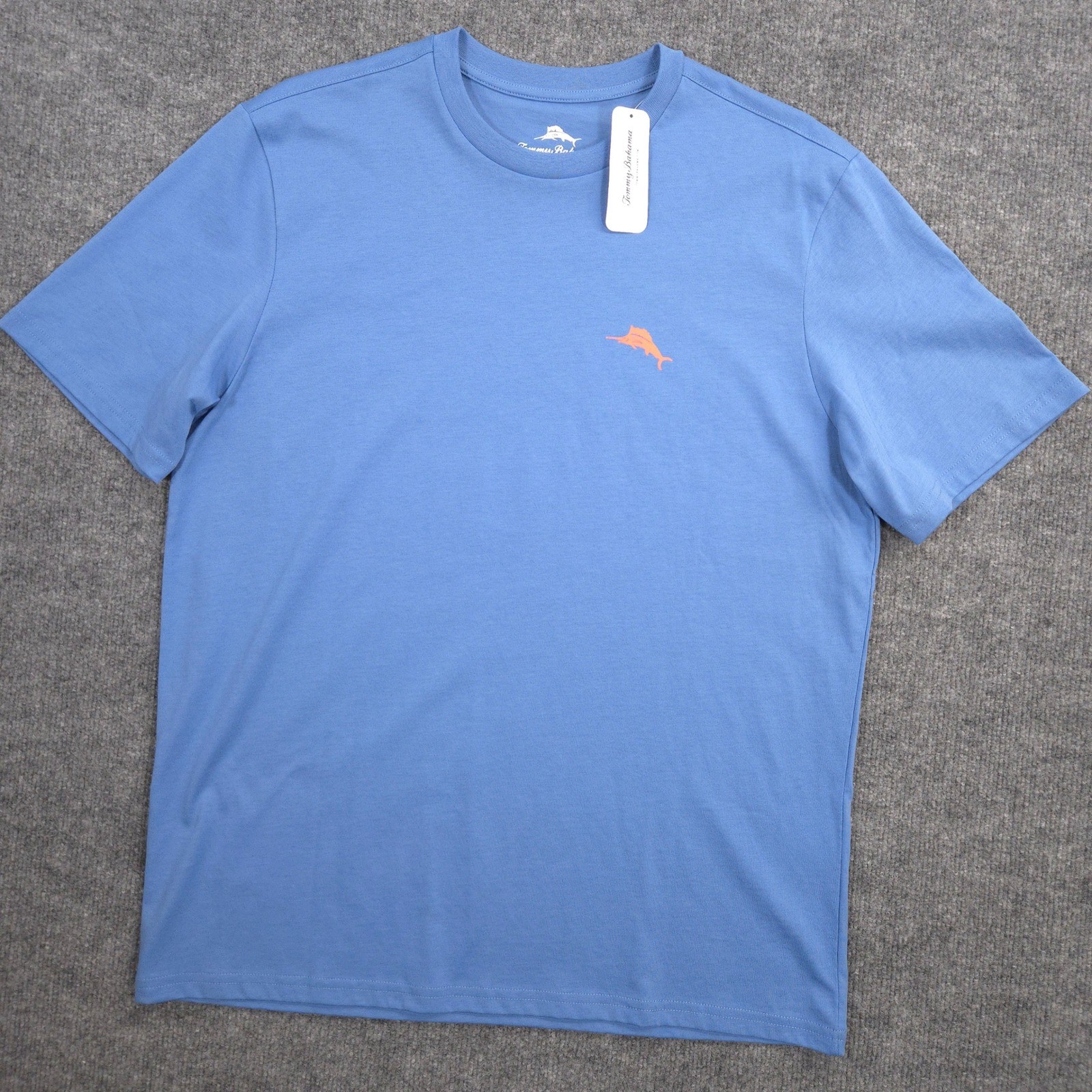 Tommy Bahama T Shirt Mens M Blue Sun Fade Tropical Palm Graphic Short Sleeve NEW