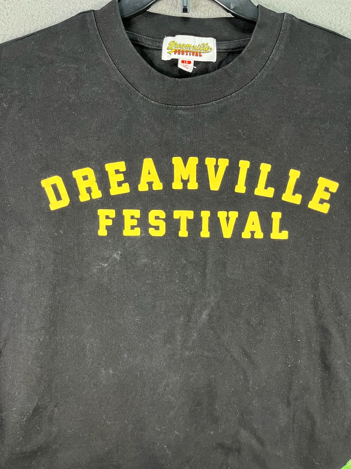Dreamville T Shirt Mens Large Black Crew Neck Floral Magnolia Music Rap Cardinal