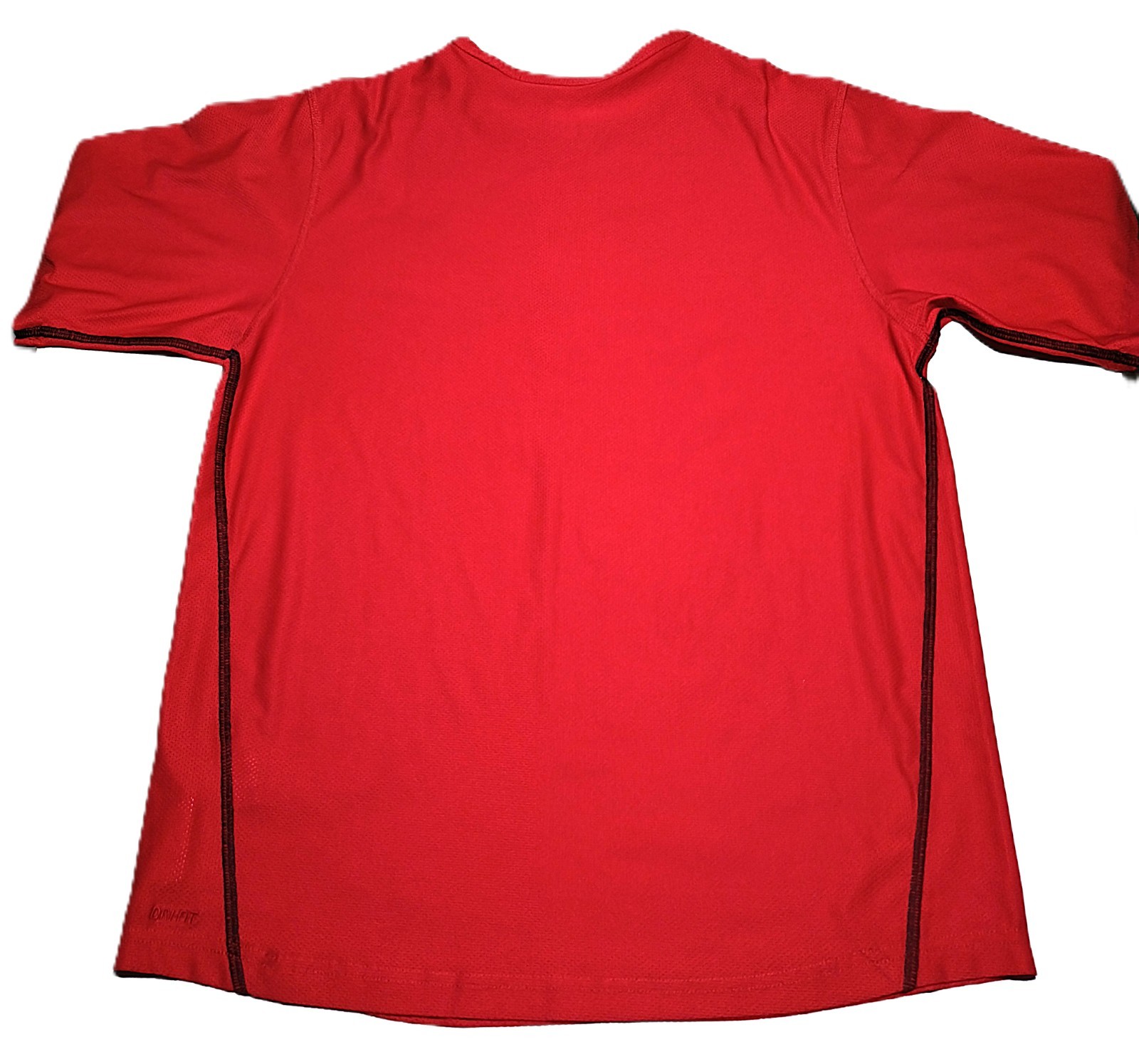 Nike Dri-FIT T-Shirt S Red Black Embroidered Logo Running Training Gym Top VGC