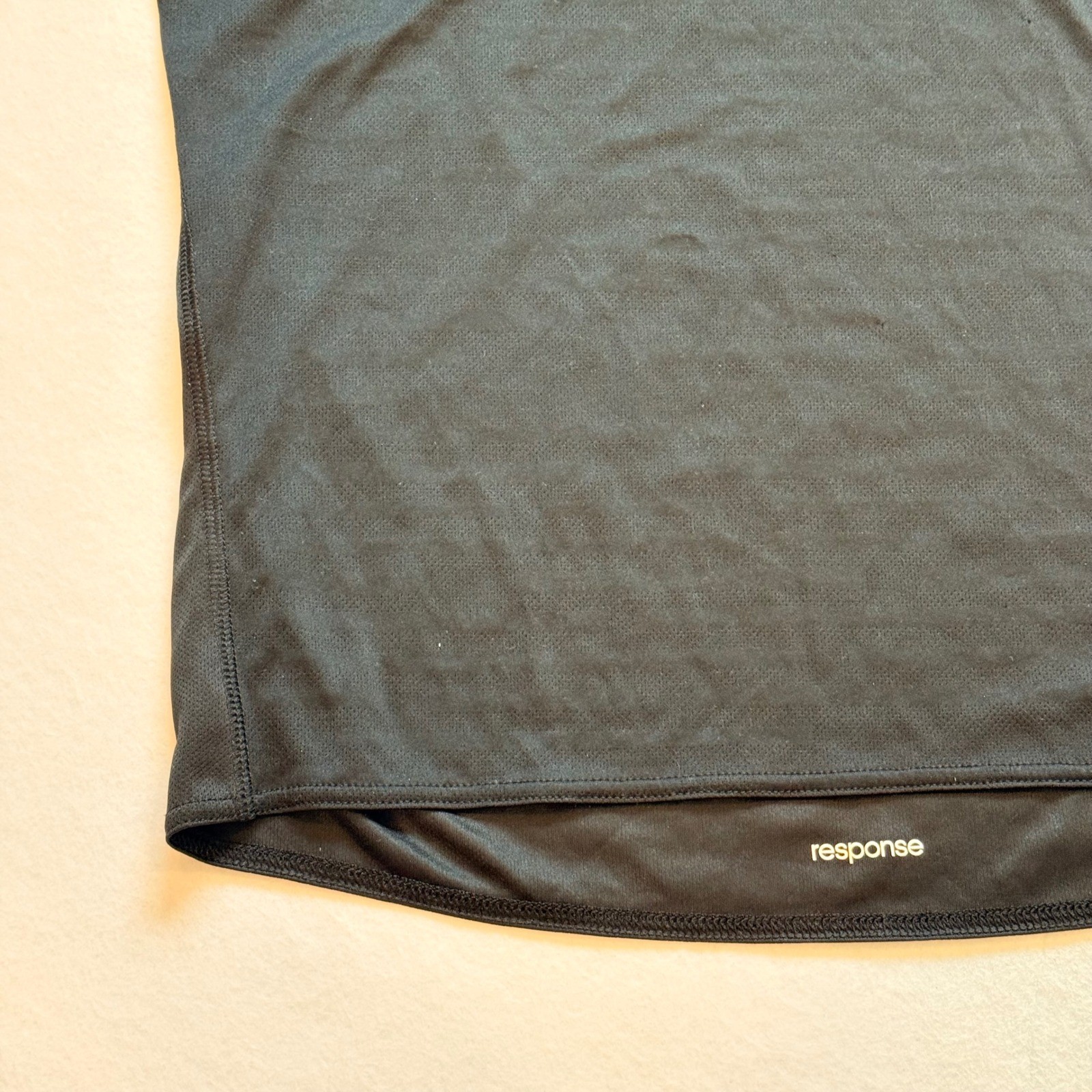 Adidas Response Climalite Running Shirt Mens Small Black Grey Athletic Tee Gym