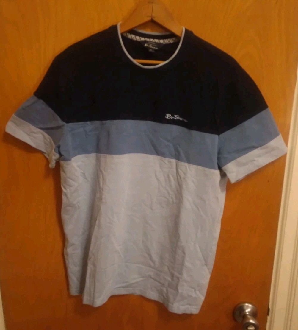 Ben Sherman Blue Crew Neck Short Sleeve T-Shirt Men’s Size Medium (PREOWNED)