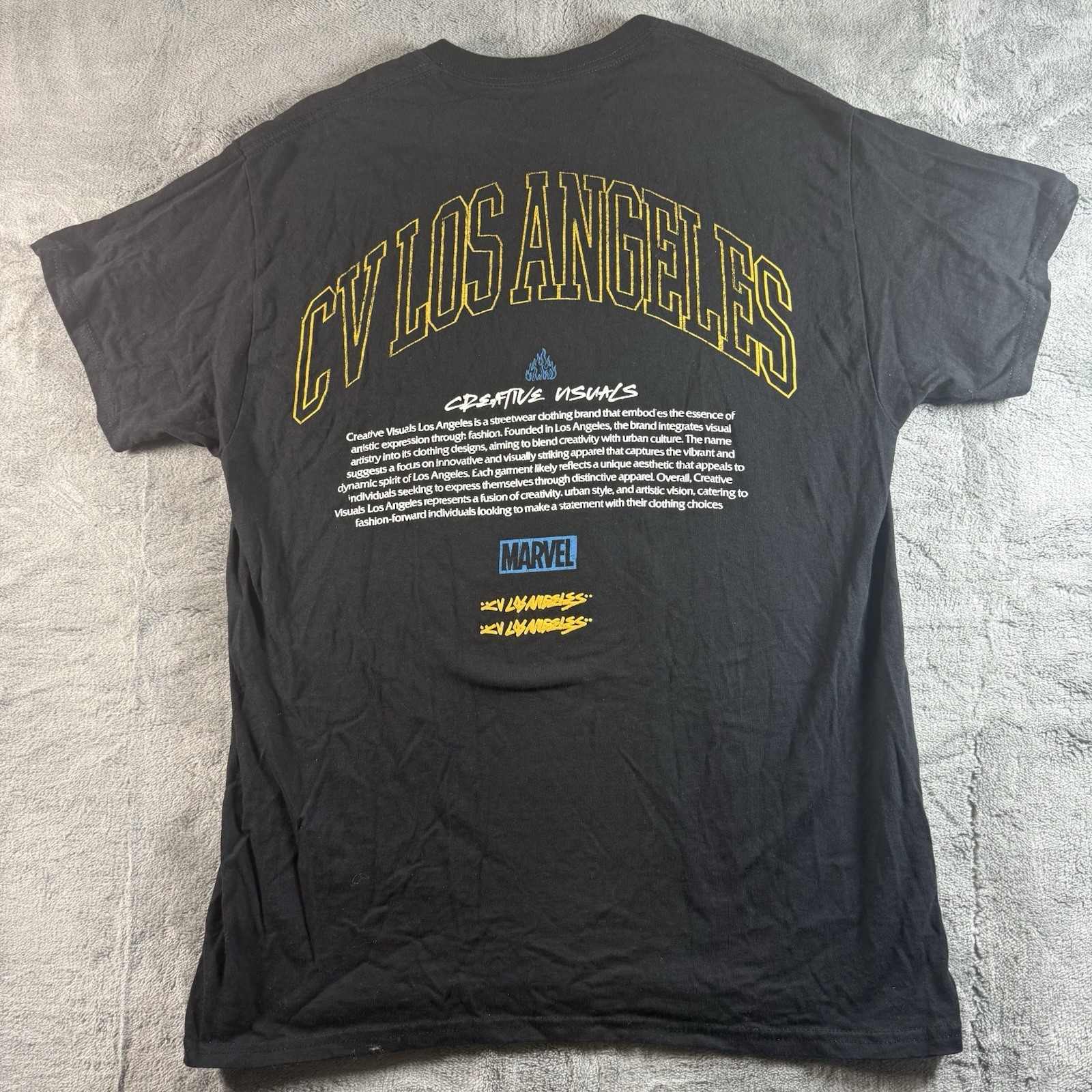 Marvel X Creative Visuals LA Wolverine Mens T-shirt XL Black Logan X-Men Comics