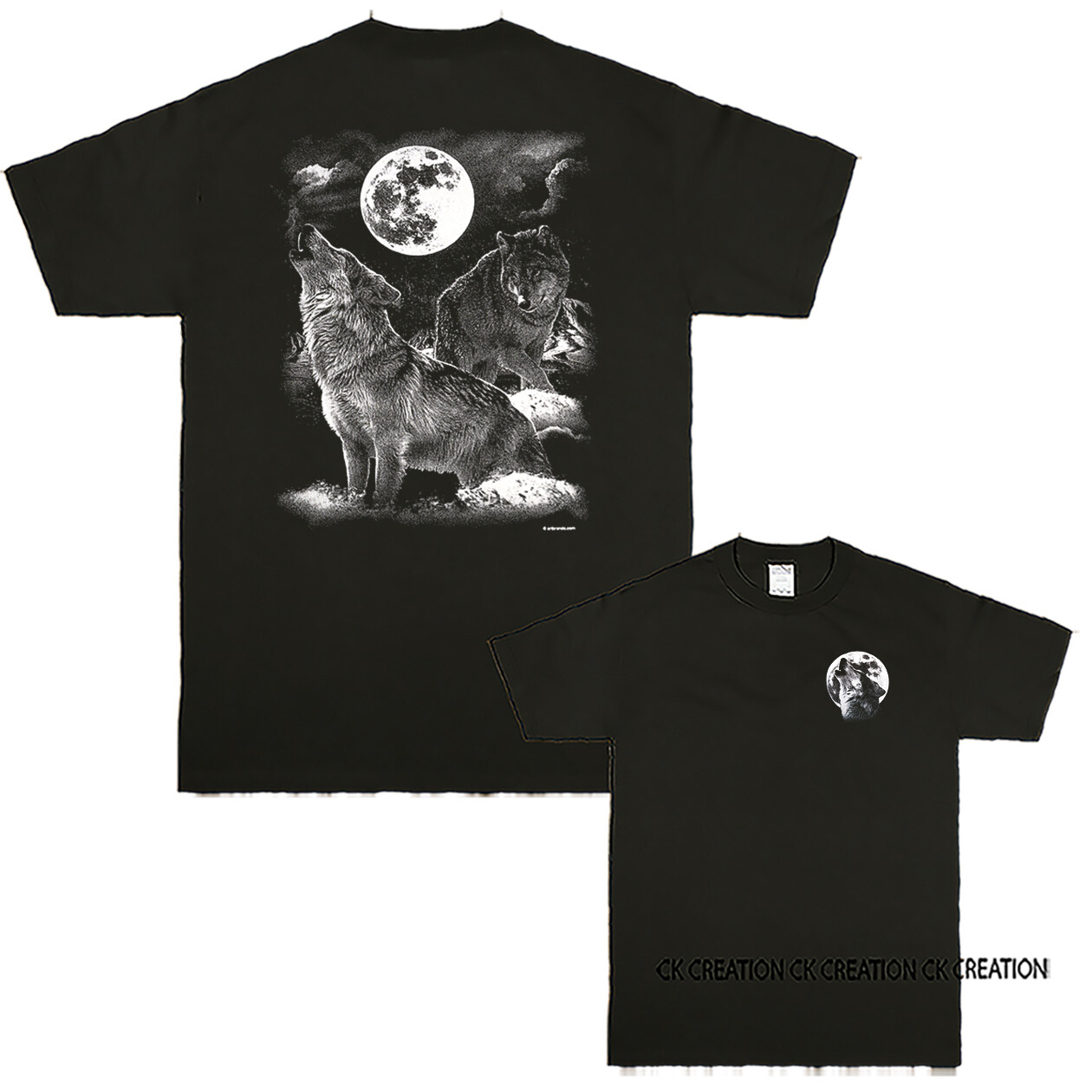 Night Wolves Wilderness Wildlife Moon Outdoor Nature Howling Animal T-shirt