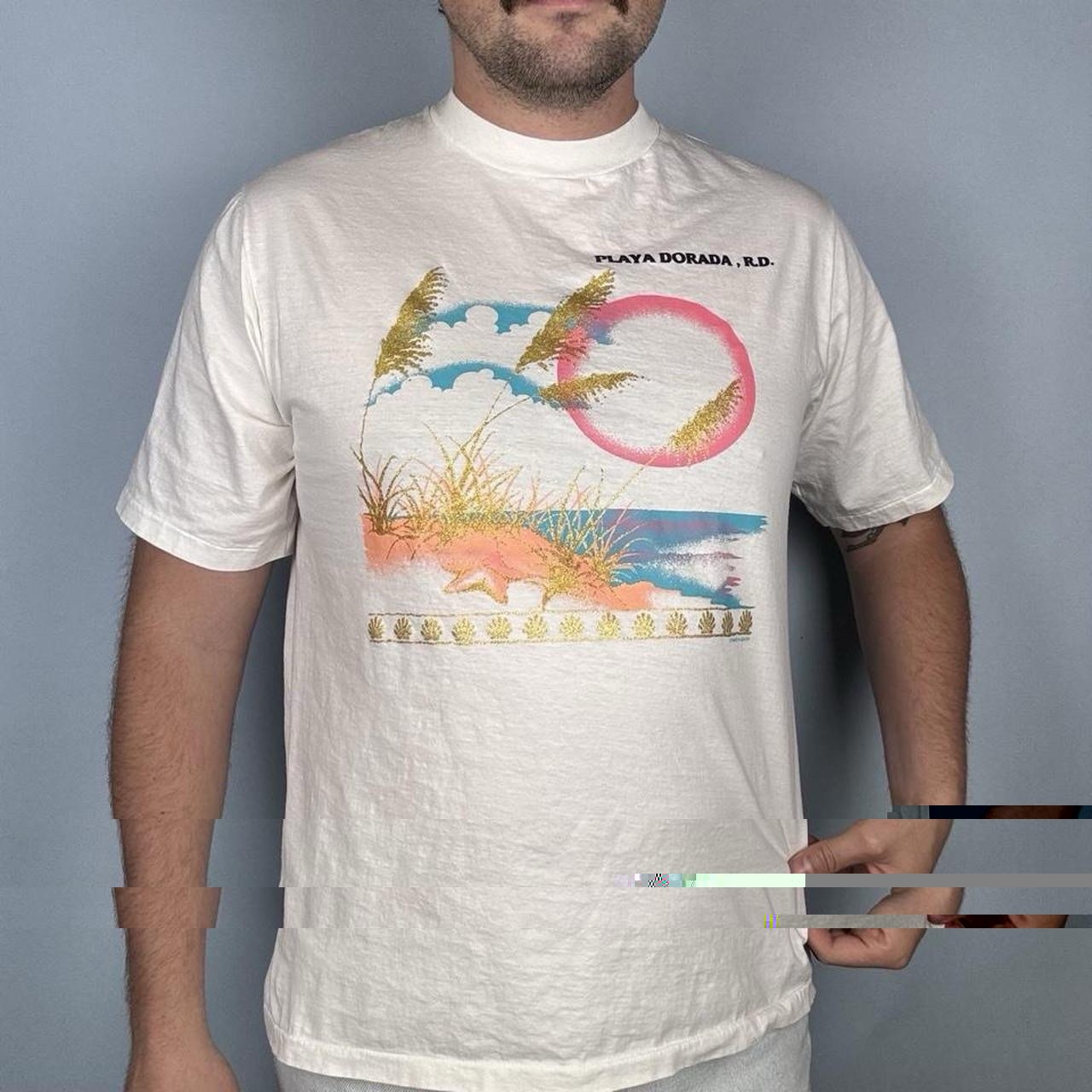 1990s Vintage Playa Dorada Dominican Republic Tourist Tee Mens XL White