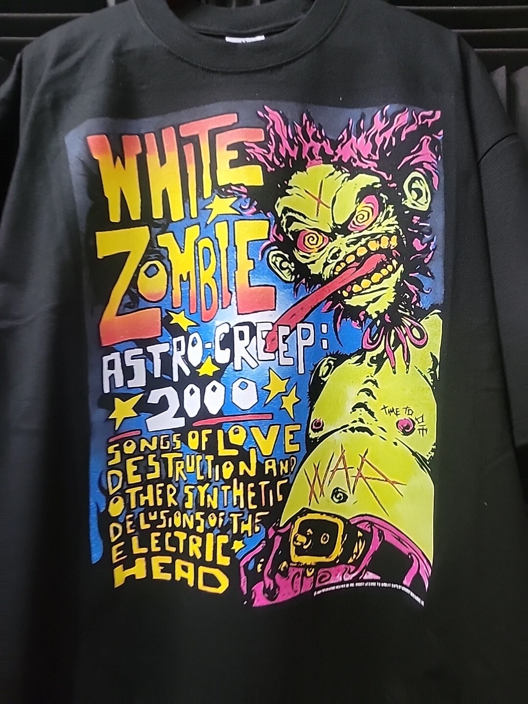 WHITE ZOMBIE ASTRO CREEP 2000 ‘MODERN’ ON SHAKA HEAVYWEIGHT GARMET DYED T SHIRT