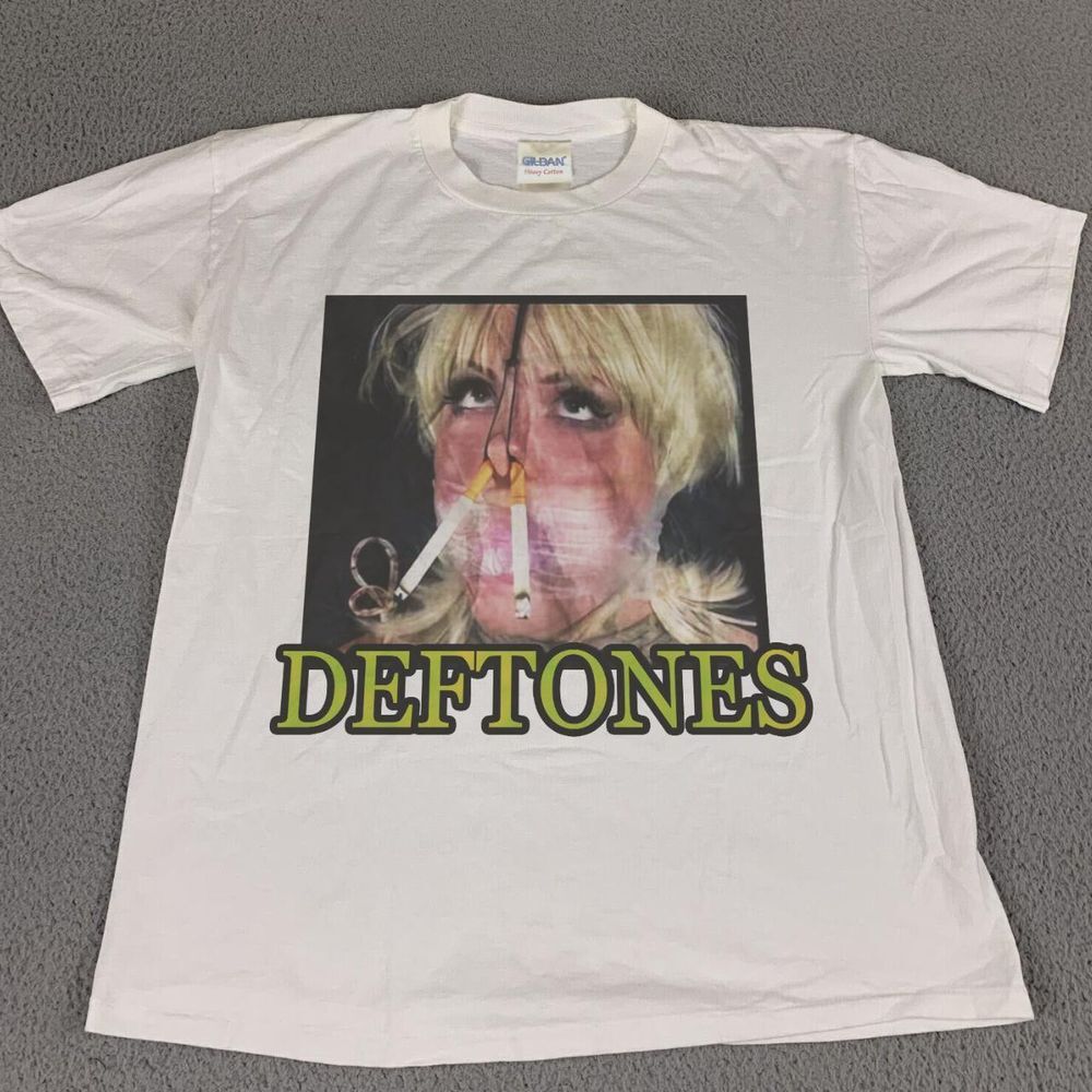 Deftones Band Smoke Girl Funny White Unisex T-shirt For Men Women S-5XL