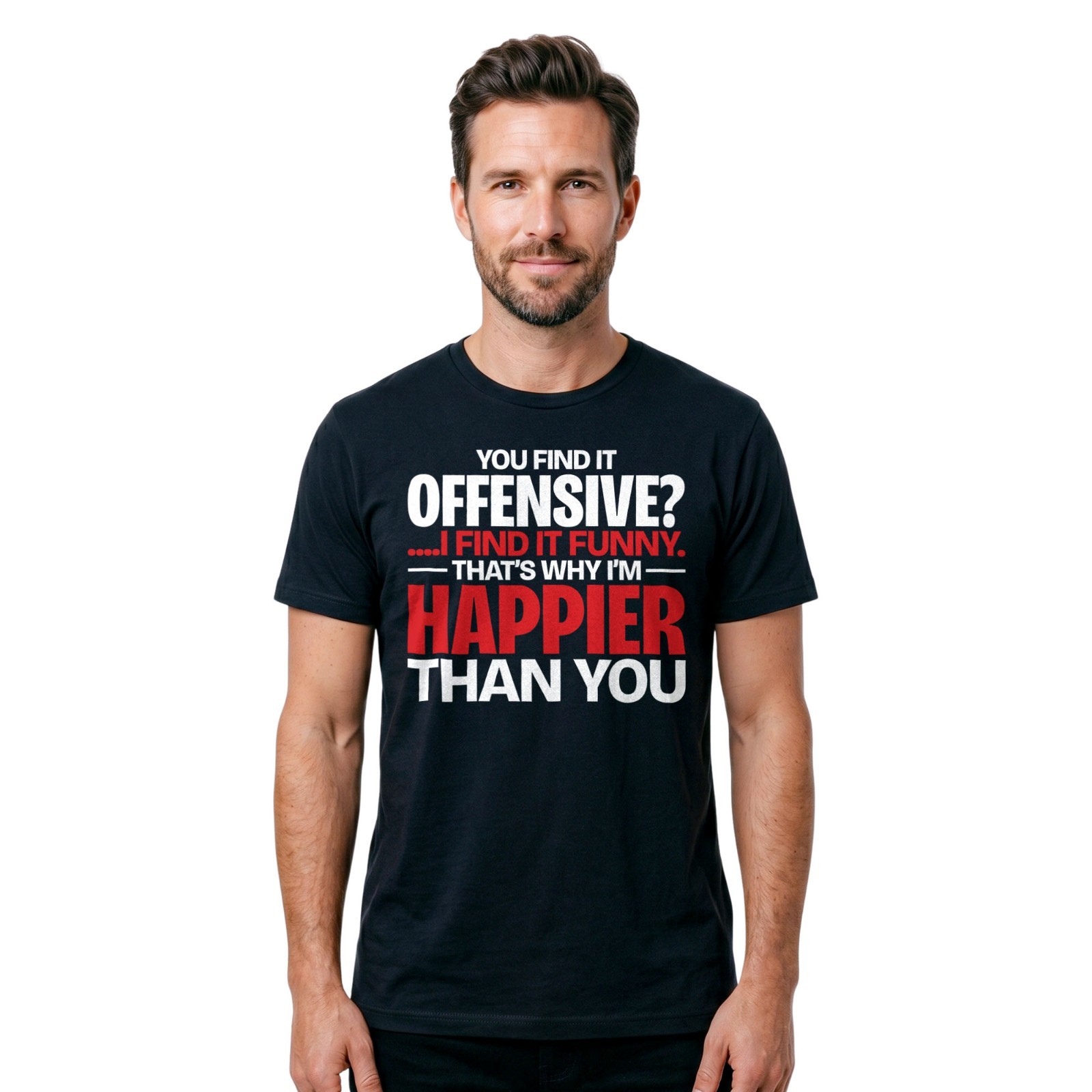 You Find It Offensive I Find It Funny Mens T Shirt Rude Sarcastic Sarcasm Tee