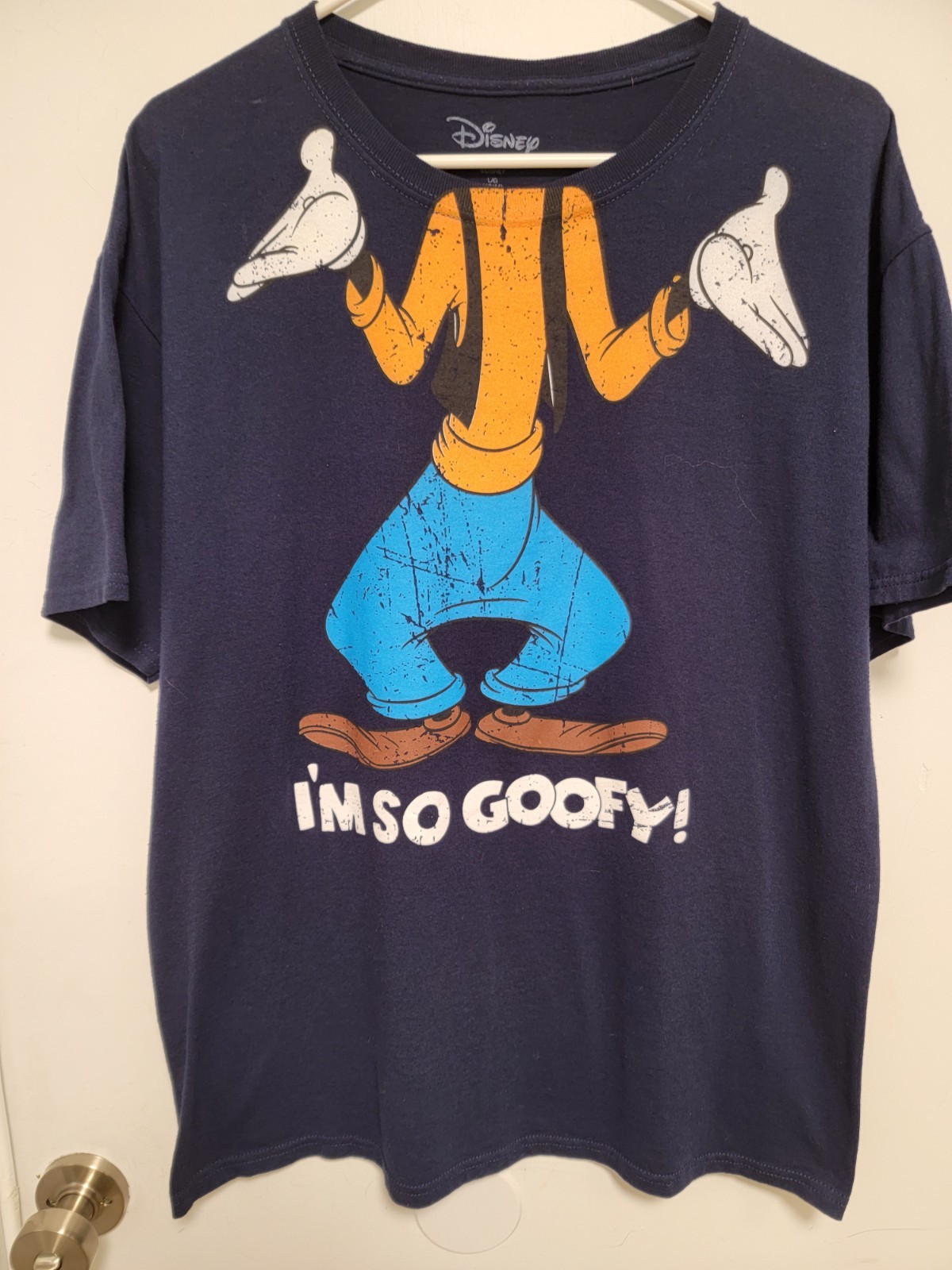 I’m Goofy Navy Blue Size Lg Cotton T-Shirt