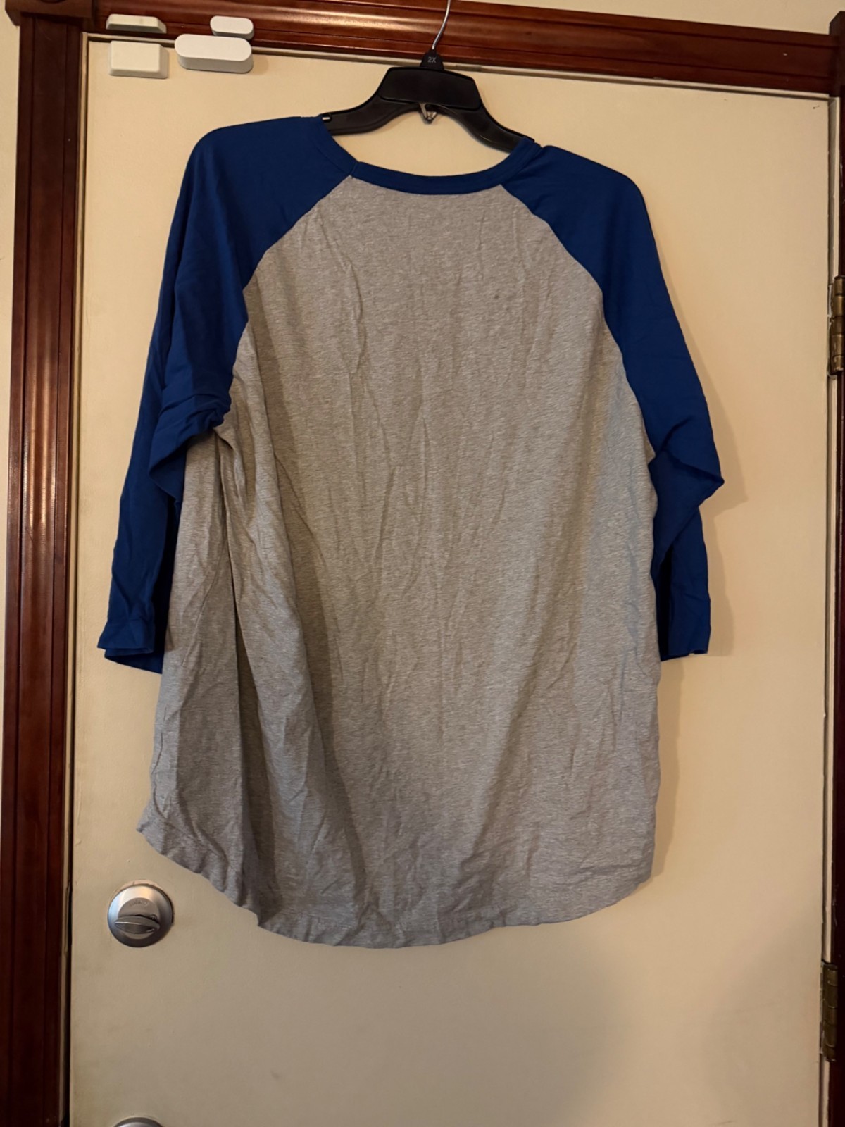 Sport-Tek Fort Wayne Metals Raglan Baseball Tee Shirt Gray Blue 2XL