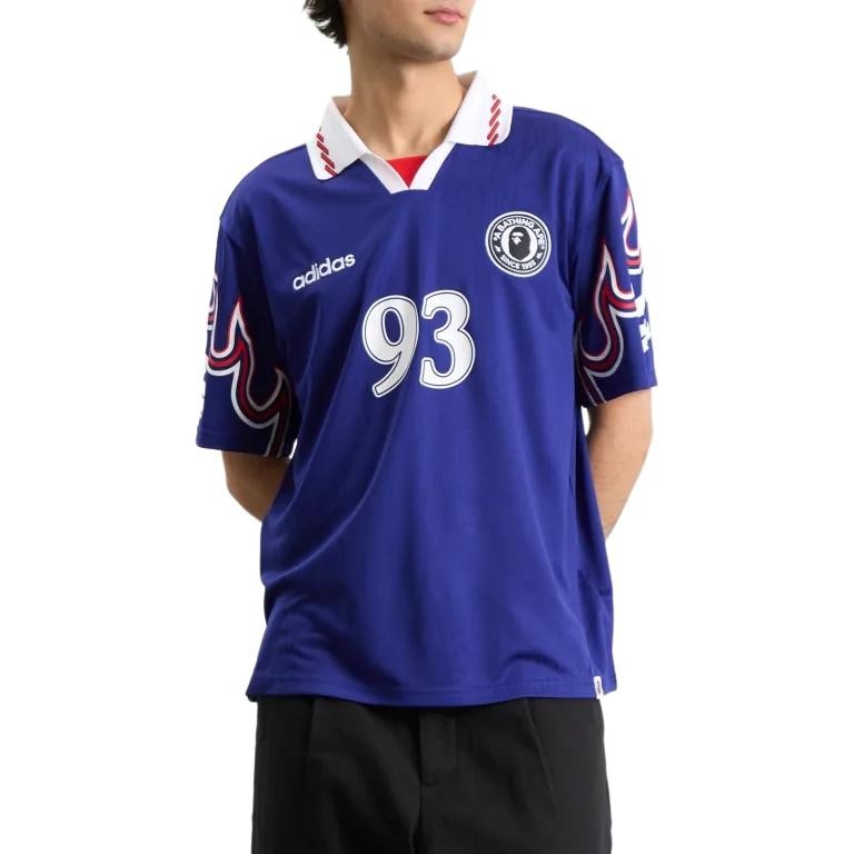 Adidas Originals x BAPE SSL FLAME JERSEY Polo Shirt Unisex KF4914 Men’s Size