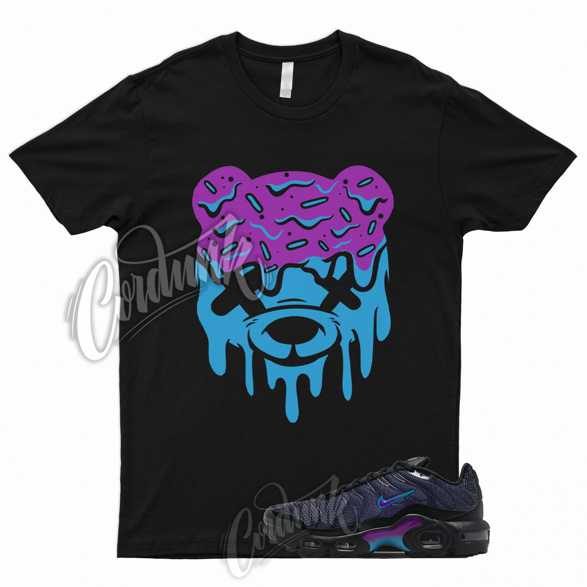 DRIPPY T Shirt for Air Max Plus Spirograph Baltic Blue Vivid Purple To Match 1