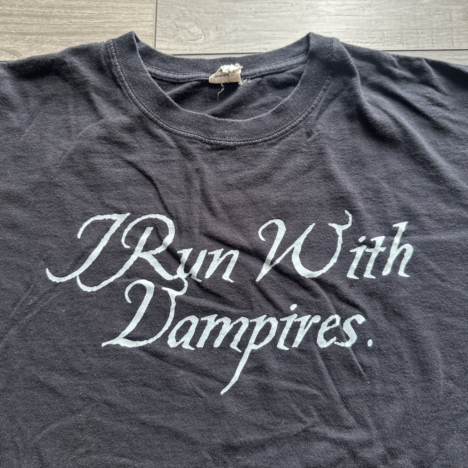 Vintage Y2K Twilight Team Edward I Run With Vampires T Shirt RARE Size XL