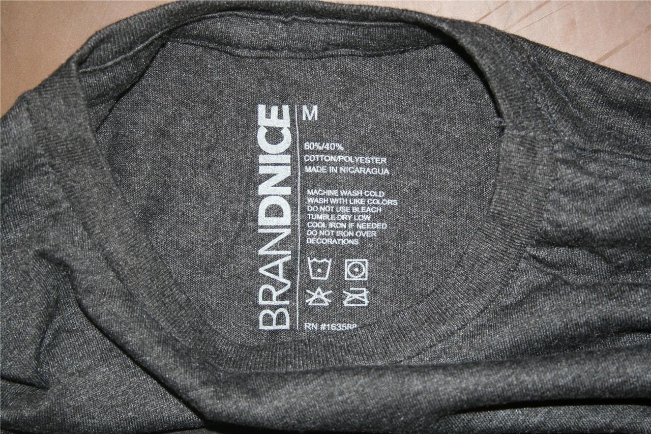 D-NICE Official Face It Medium Dark Gray T-Shirt Chest: 41″ Mens Tee S/S NEW