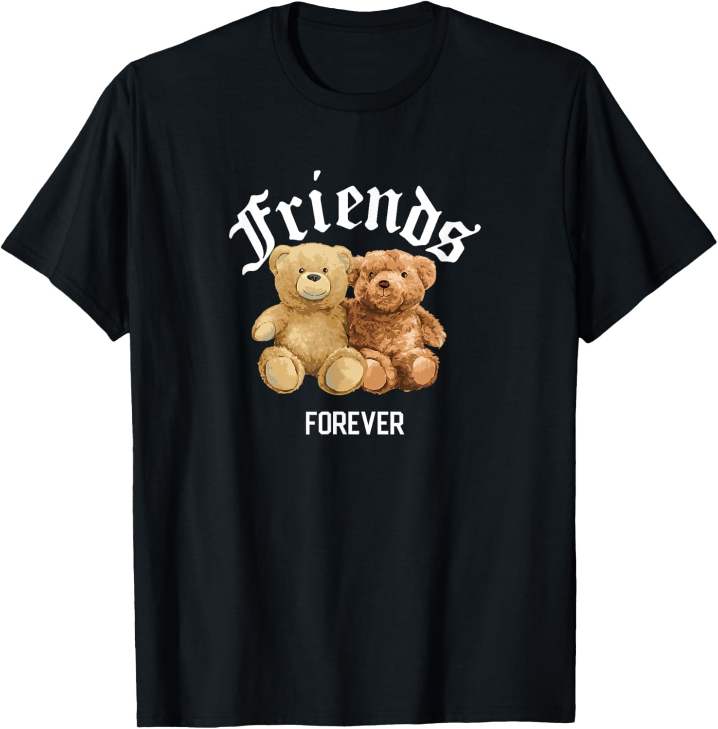 Teddy Bears Best Friends Forever Novelty Graphic Cool Design T-Shirt