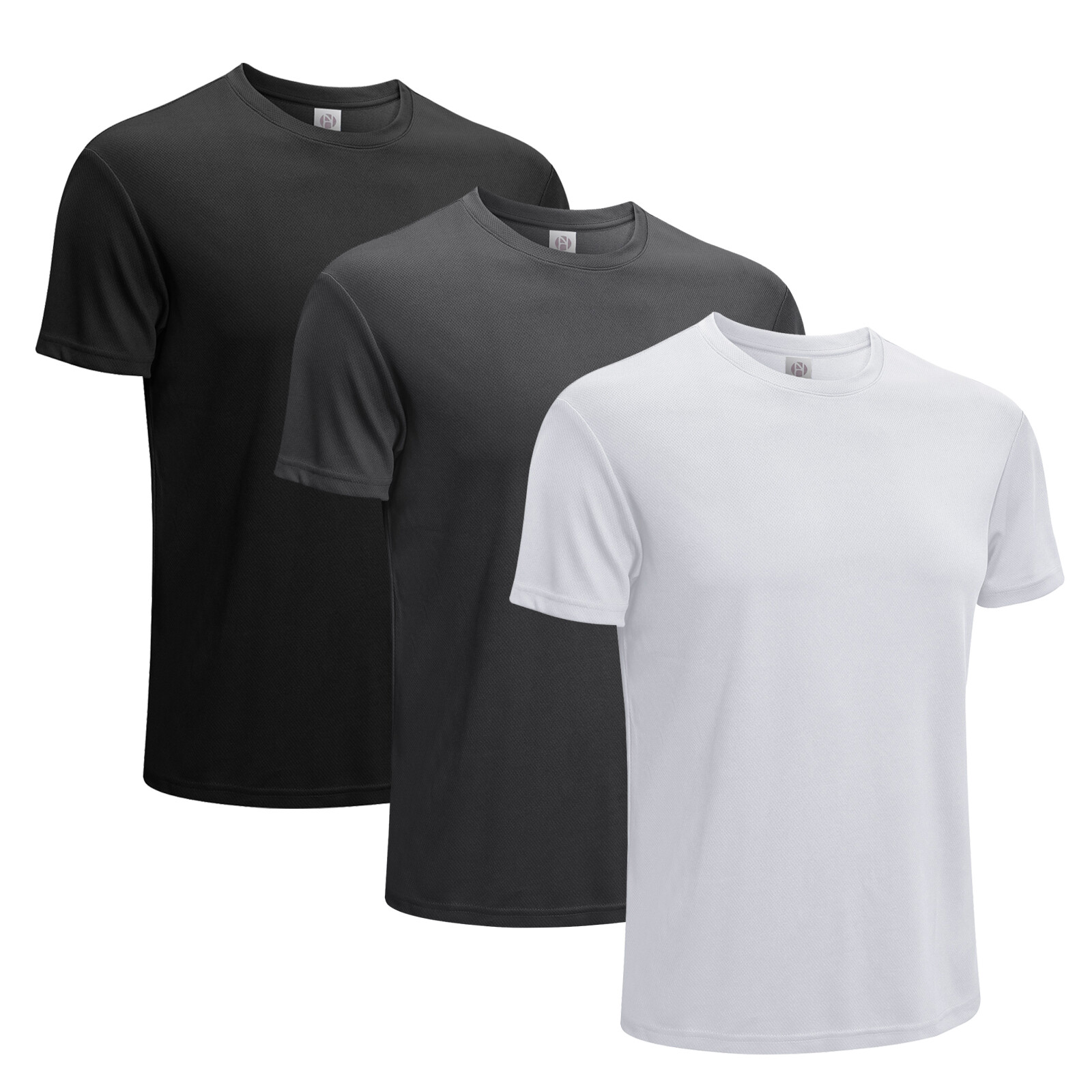 2-3 Pack Men’s Solid Short Sleeve T-shirts Soft Quick Dry Sports Gym Workout Top