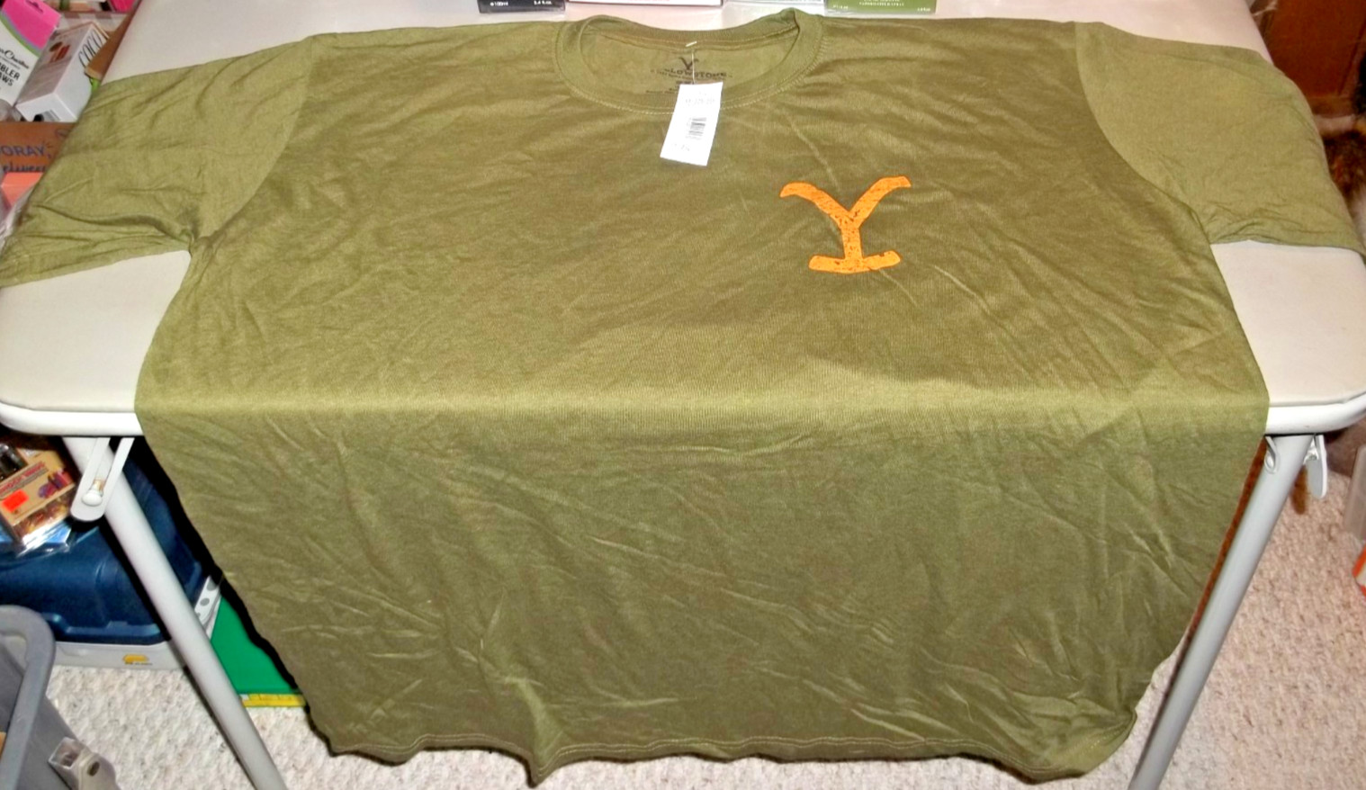 Yellowstone Dutton Ranch – Cowboys Dont Say Goodbye – Olive T-shirt – Size 2XL