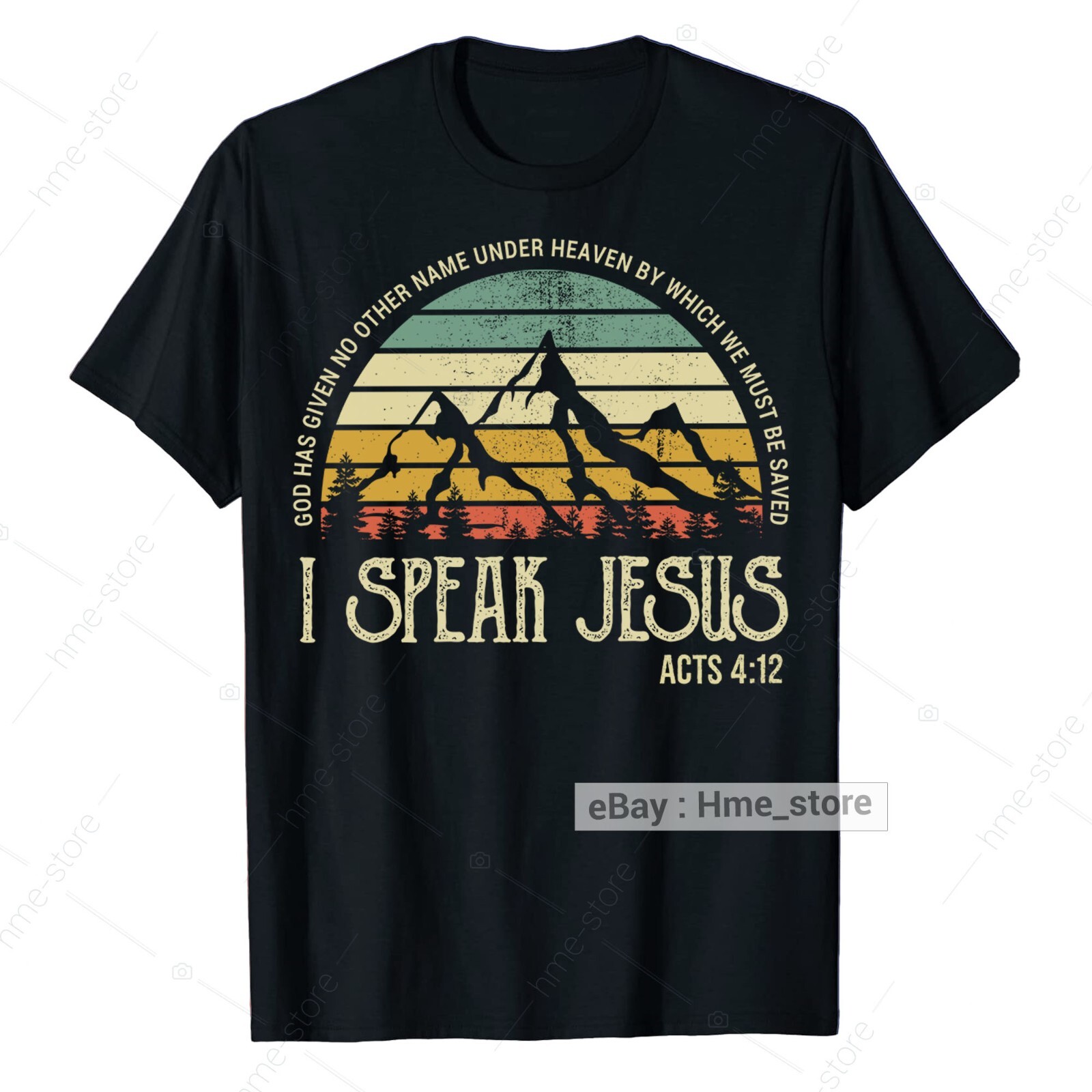 I Speak Jesus Christian T-Shirt Bible Verse Believe In God Faith Catholic Tee