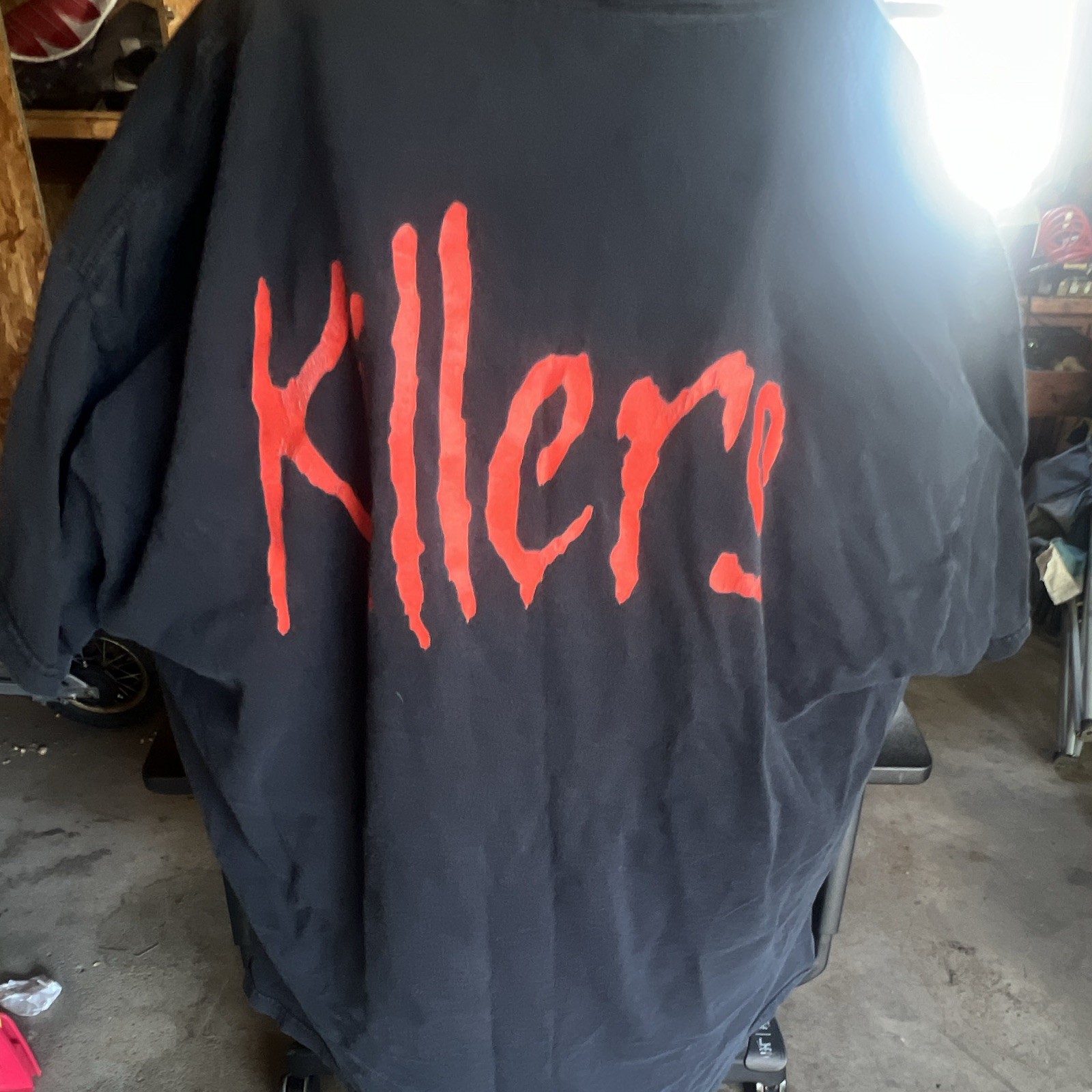 Fruit of the Loom Heavy Cotton Iron Maiden Killers Eddie Graphic Tee Black 2XL