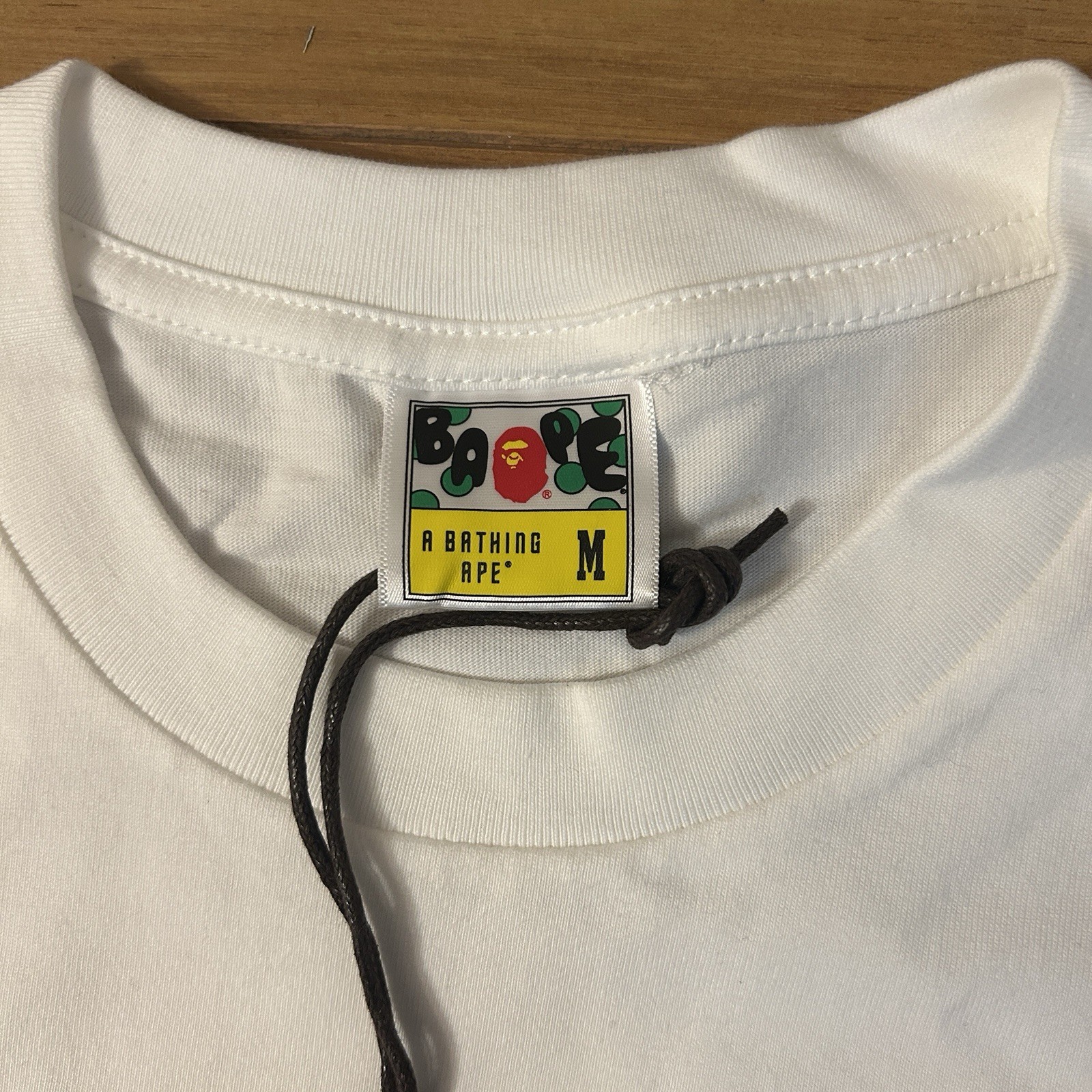 A Bathing Ape BAPE Men’s M White Graphic Logo Crew Neck Short Sleeve T-Shirt
