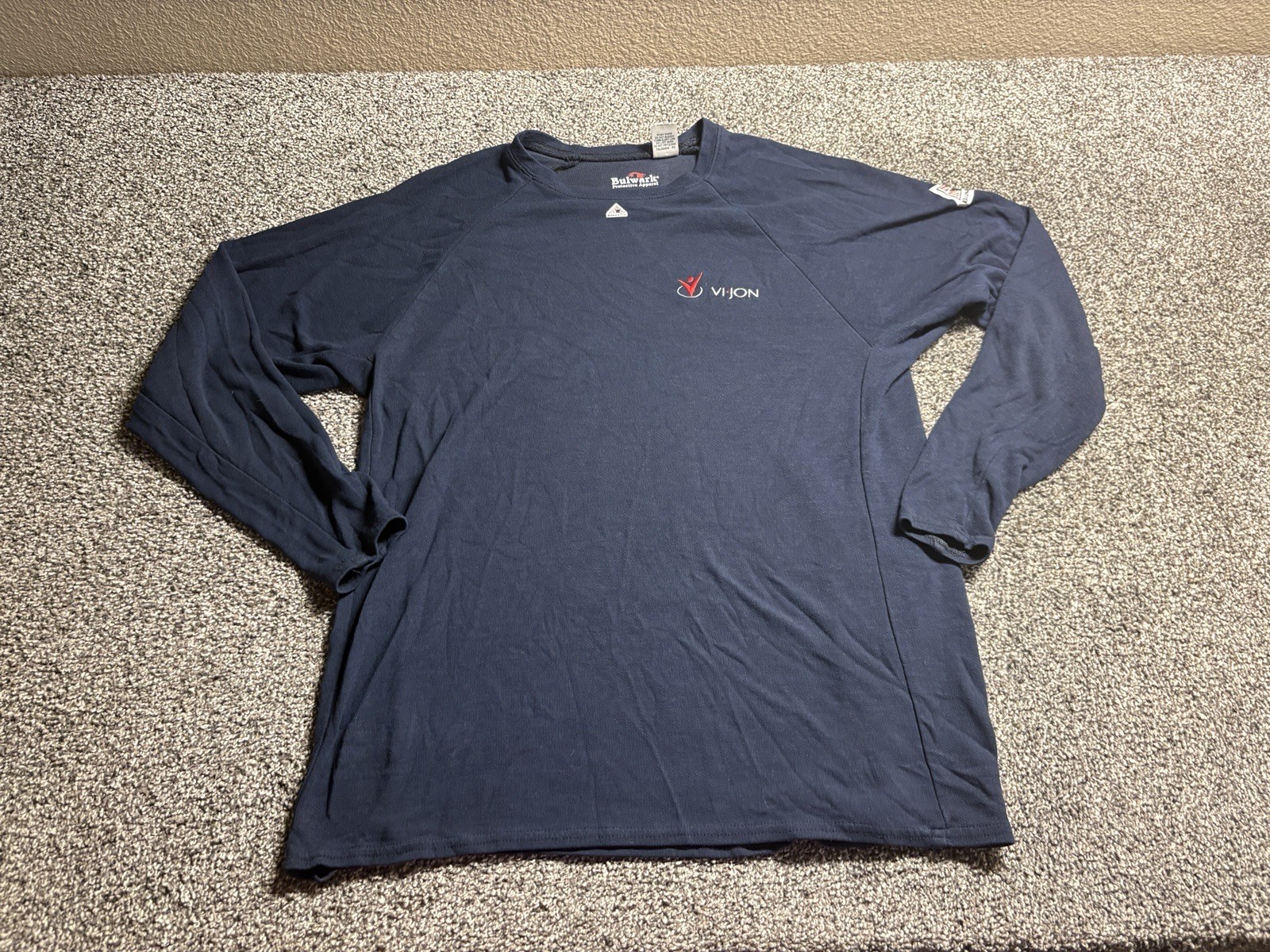 Bulwark FR Knit Tee Shirt Mens XL Blue CAT 2 CAL Flame Resistant HRC ARC Outdoor