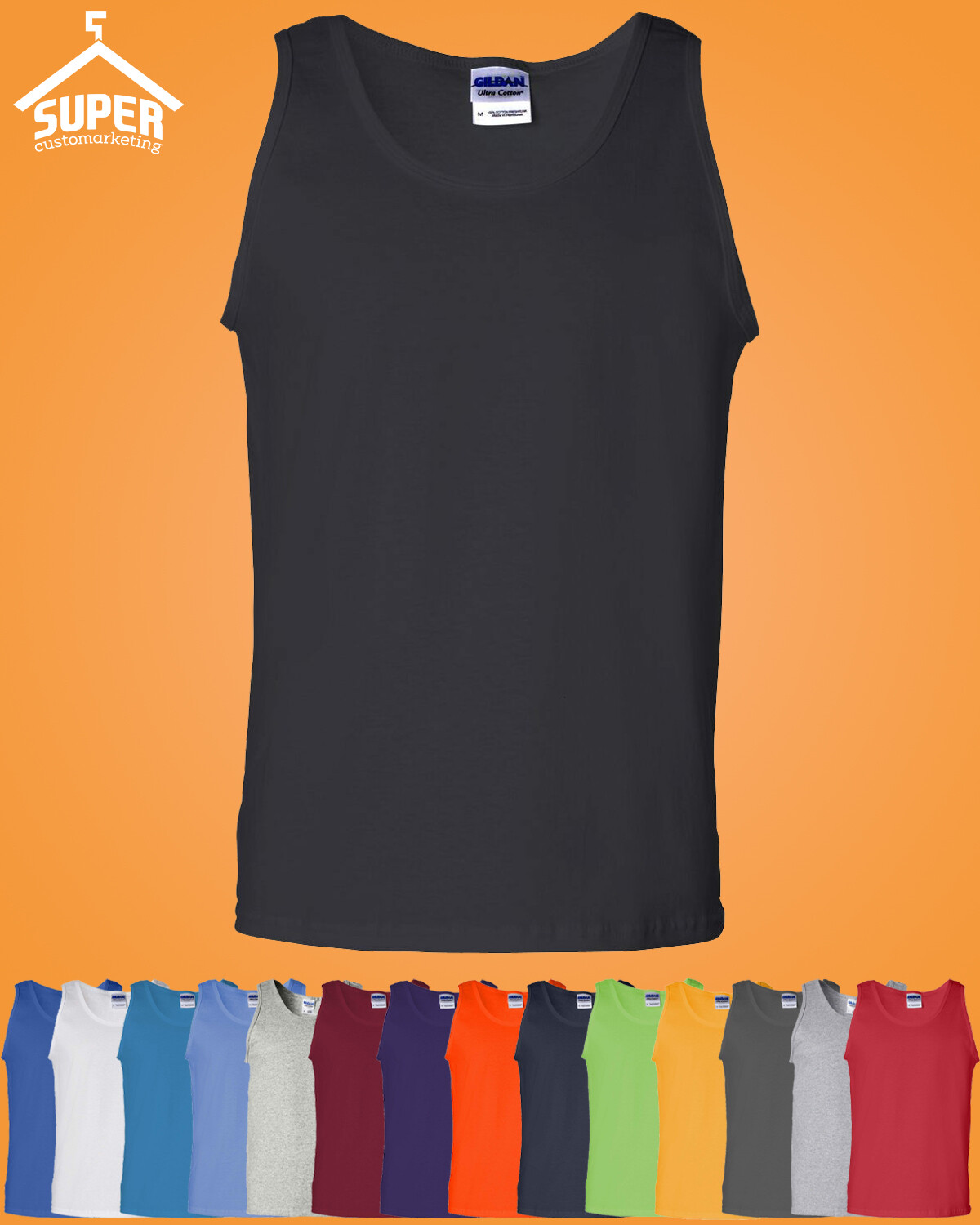 Gildan Mens Ultra Cotton Tank Top Any Size Color Gildan 2200 Tank Top