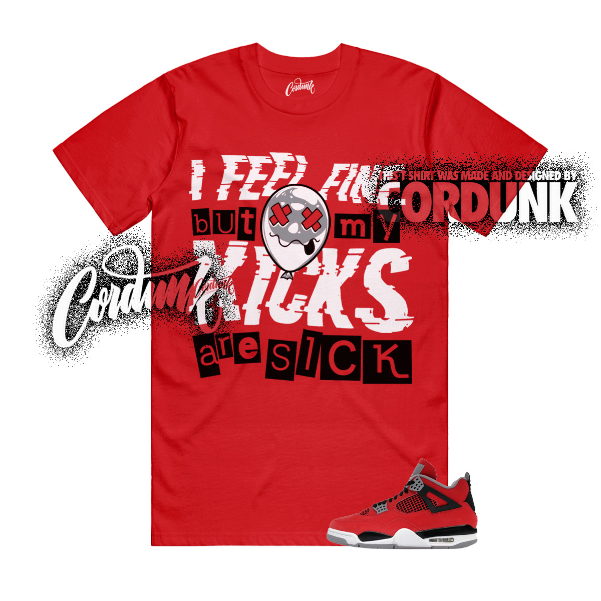 4 Toro Bravo Fire Red White Black Cement Grey 2026 T Shirt Match SICK