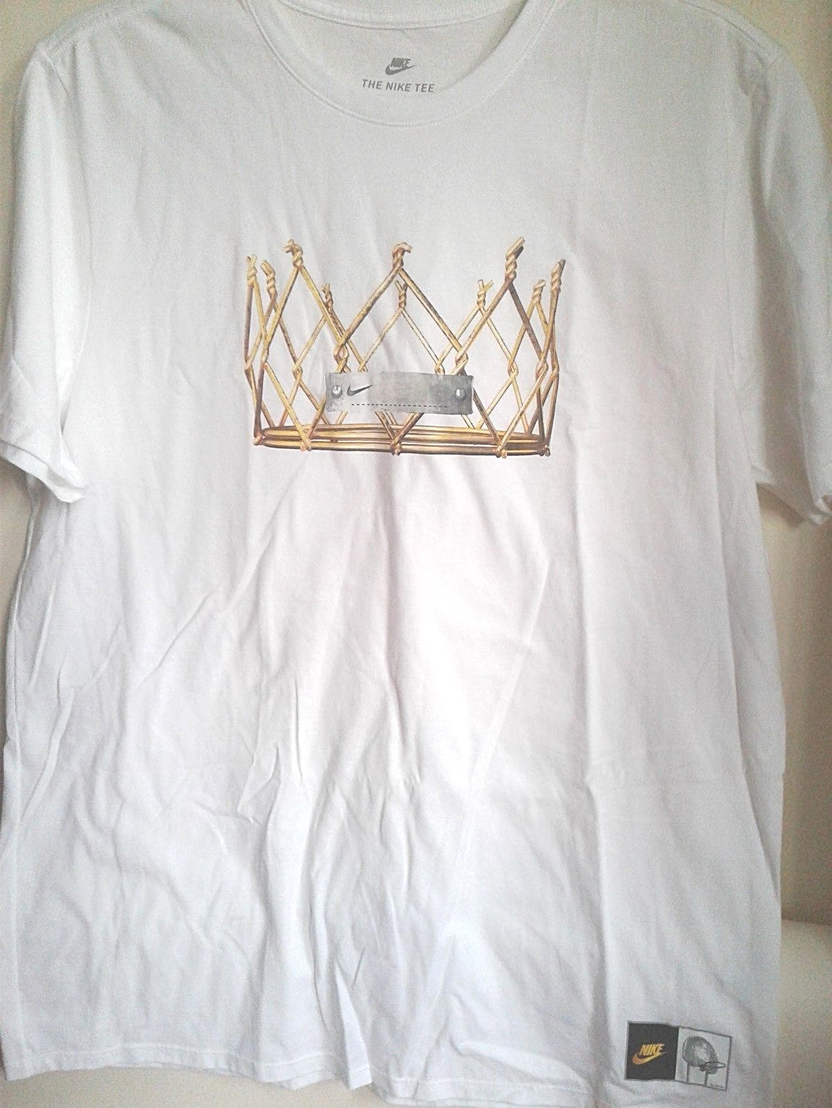 AUTHENTIC NIKE 100% COTTON CROWN WHITE T SHIRT AH8729-100