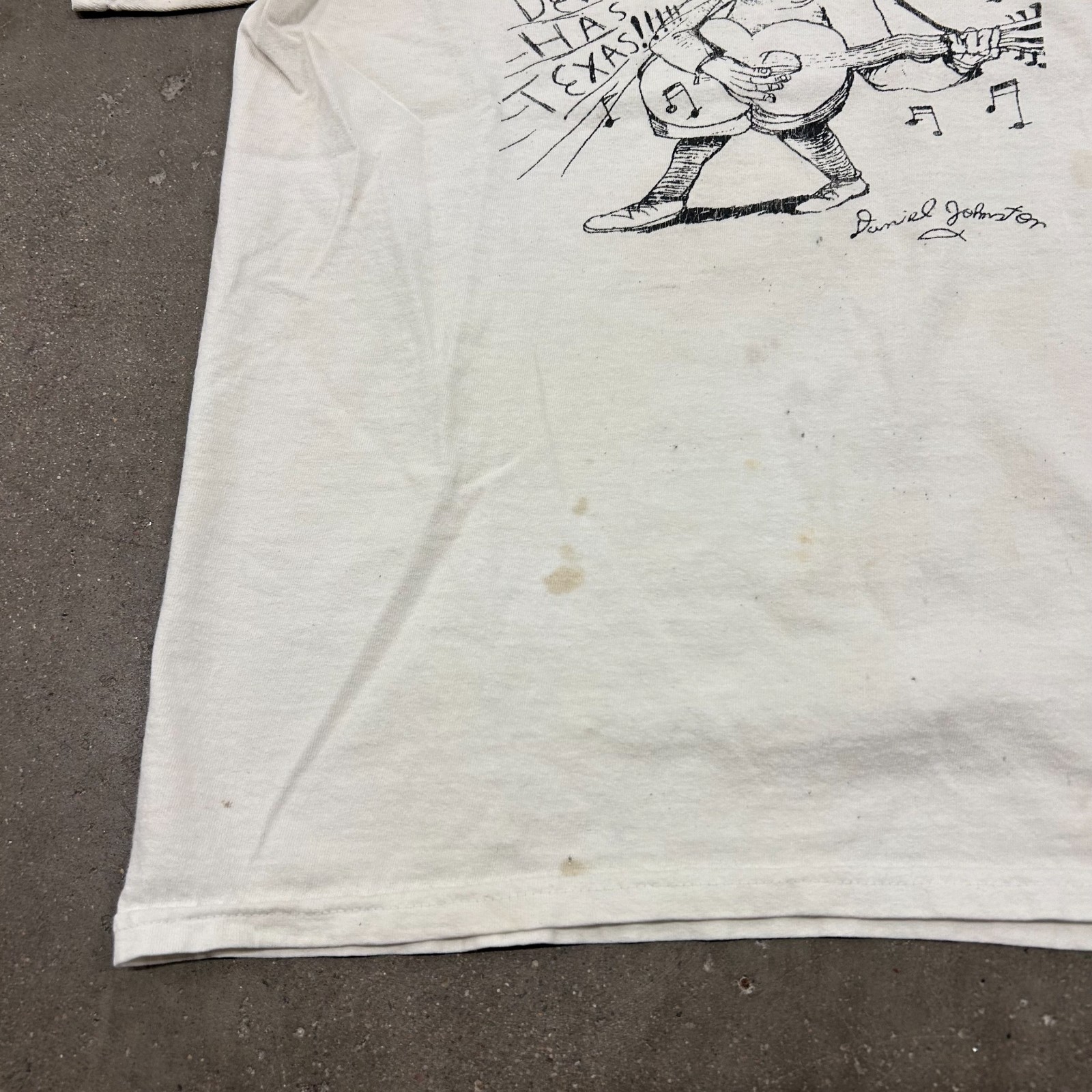 Vintage y2k Worn in Thrashed Daniel Johnston Band Tee T Shirt Grunge