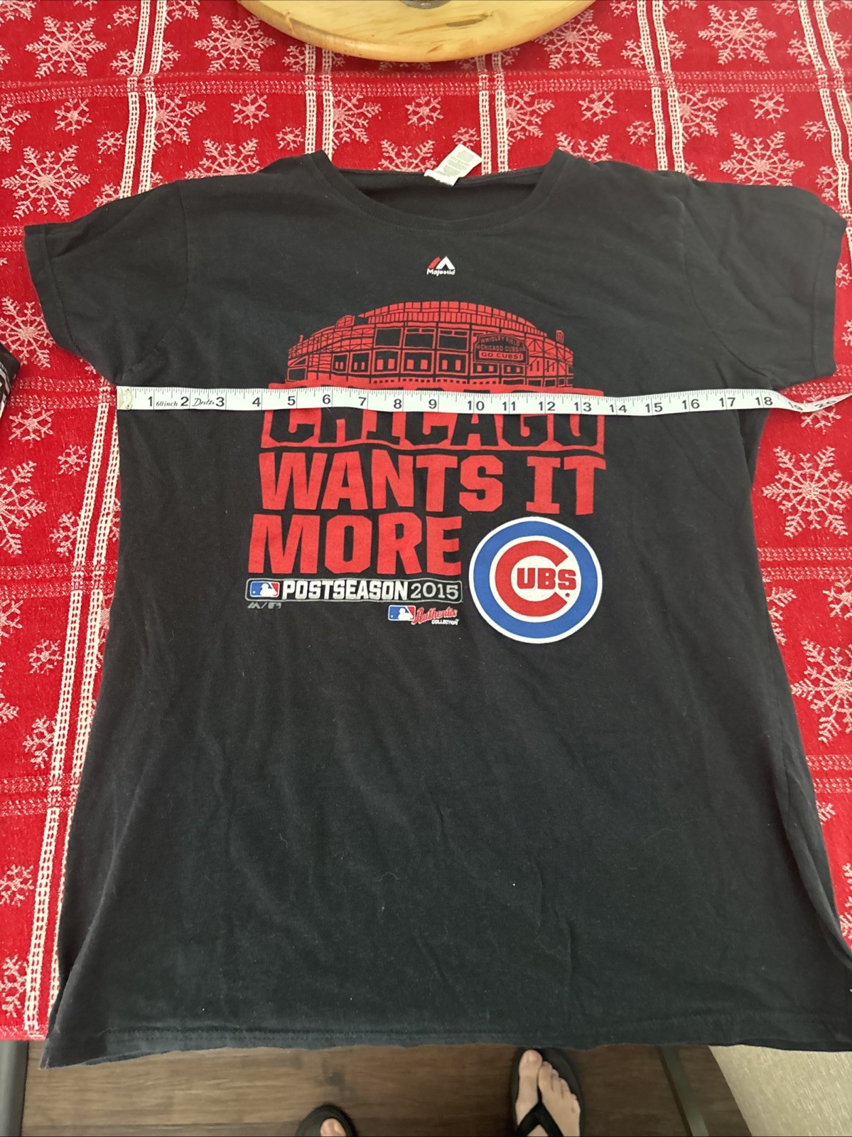 Majestic Chicago Cubs 2015 Post Season “Chicago Wants It More” Men’s XL Black