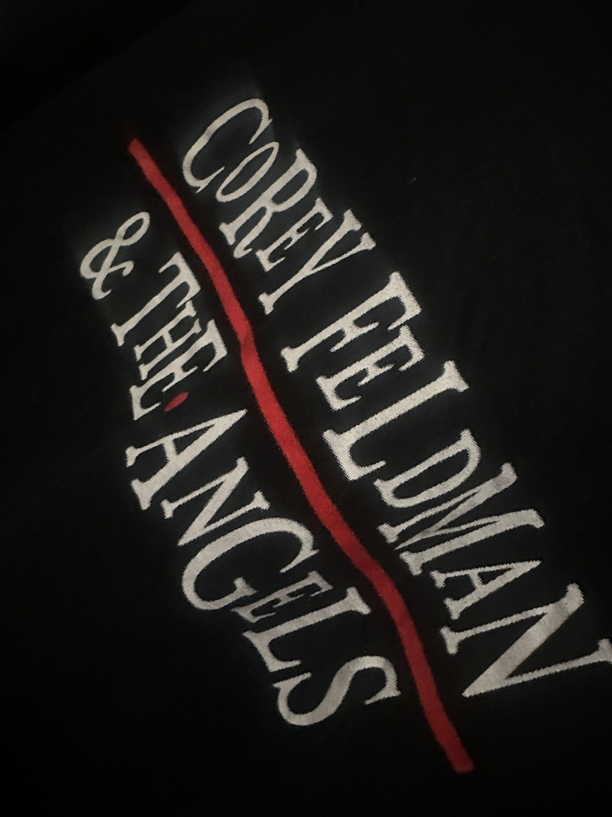 COREY FELDMAN And THE ANGELS Official LOST BOYS Design Concert T Shirt- – LARGE