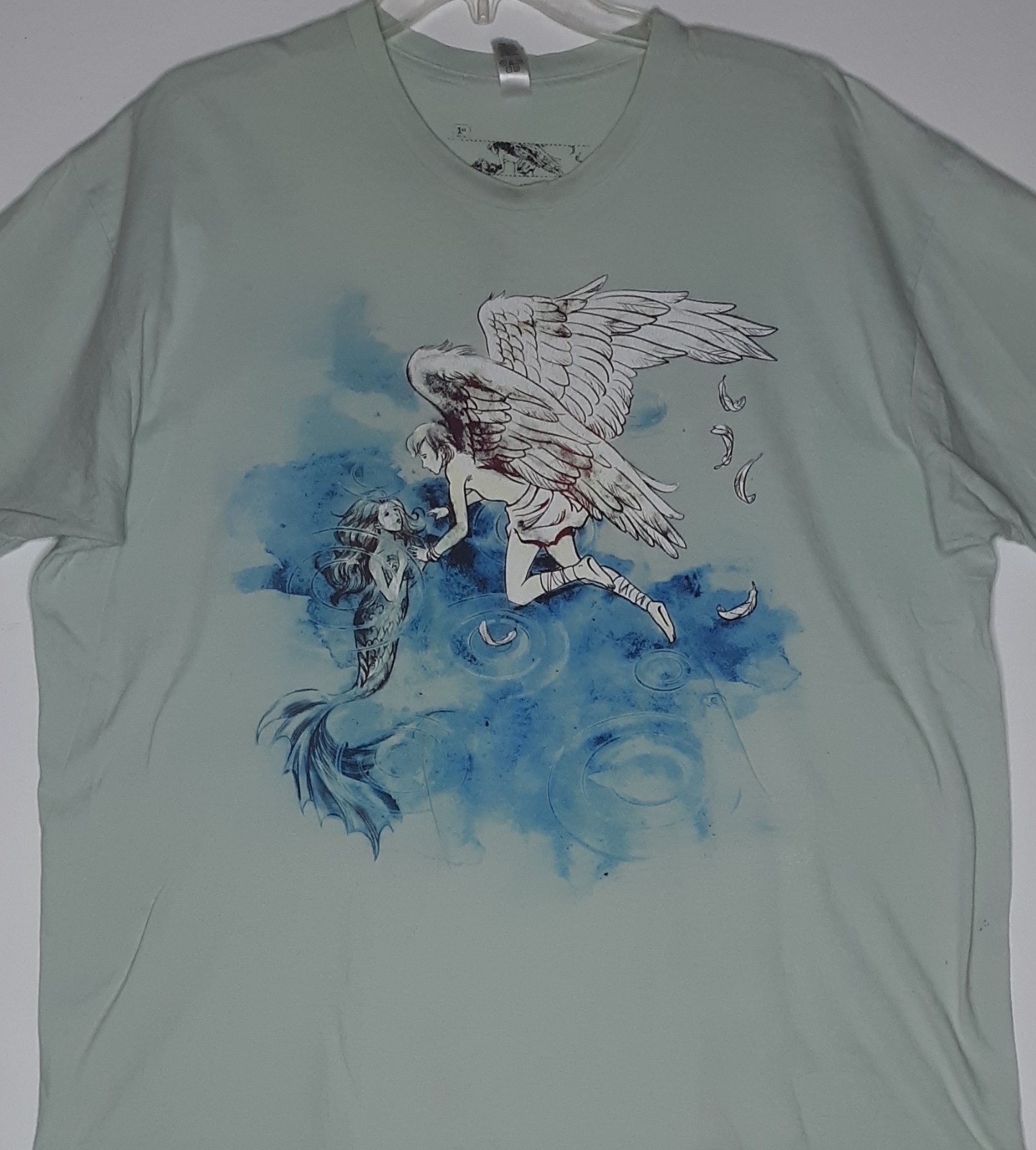 Alice X Zhang Mermaid Angel T-Shirt Size 2XL Lovers Romance Fantasy Art To Wear