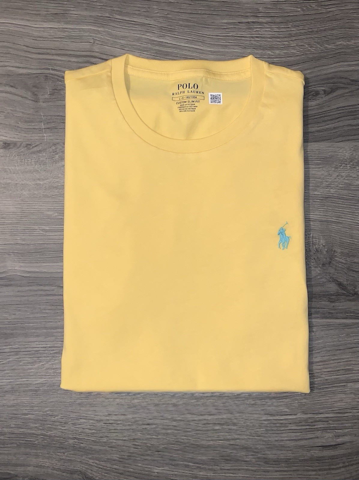 Polo Ralph Lauren T Shirt Custom Slim Fit Short Sleeve Yellow Men’s Size Medium