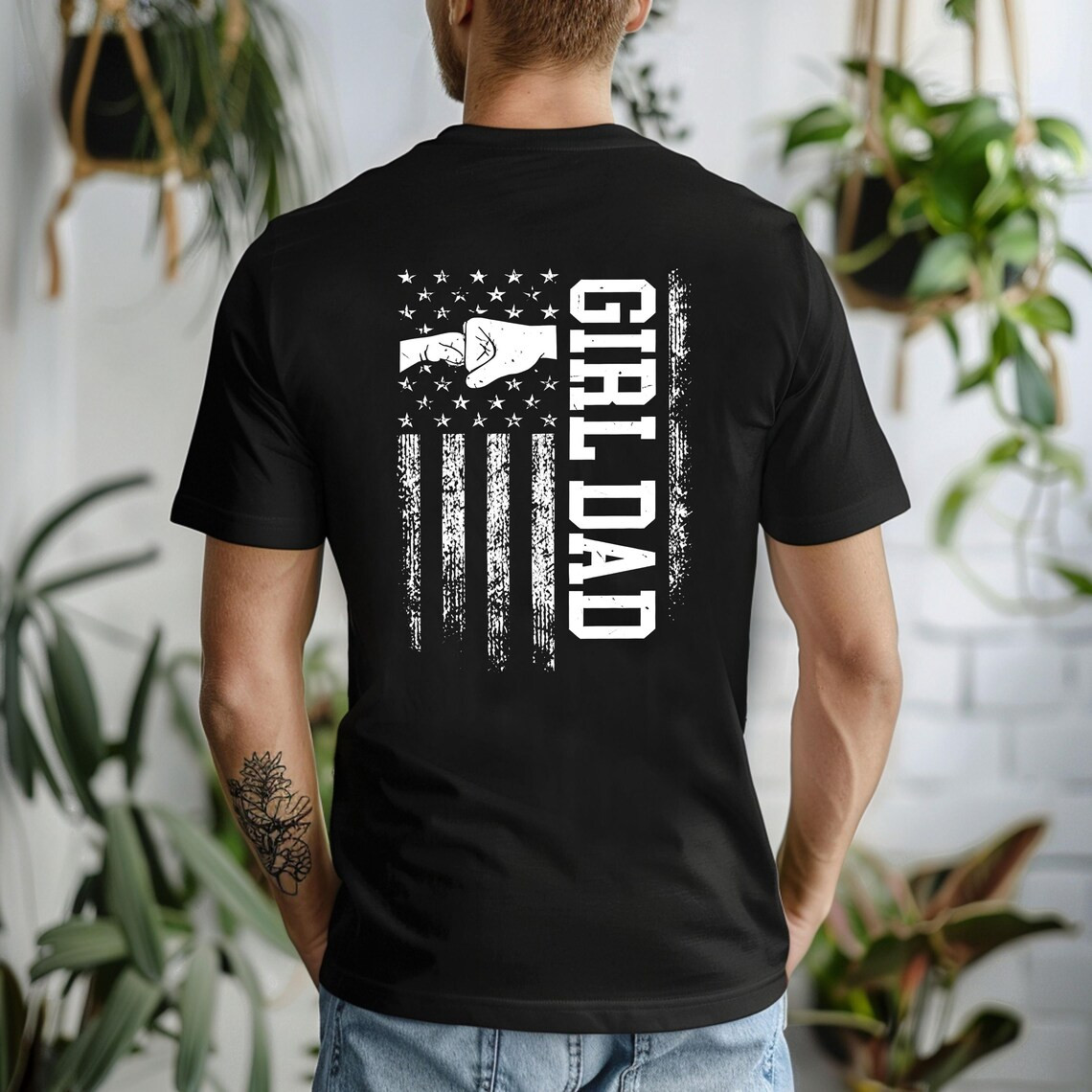 Girl Dad Club Shirt Father’s Day Gift From Daughter Funny New Daddy Graphic Tee