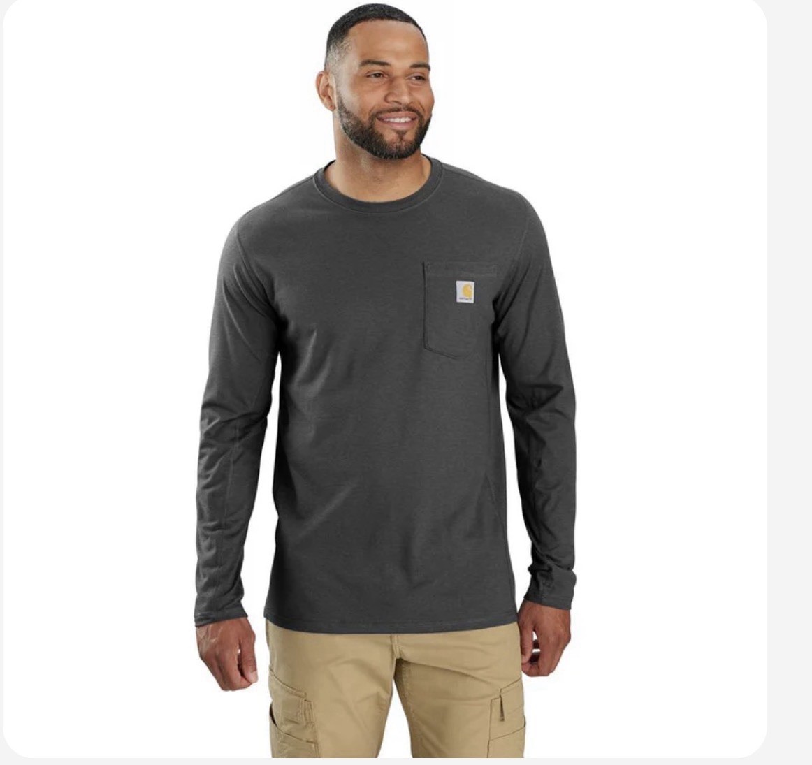 Carhartt 3XL FORCE RELAXED Long Sleeve T-SHIRT Carbon Heather