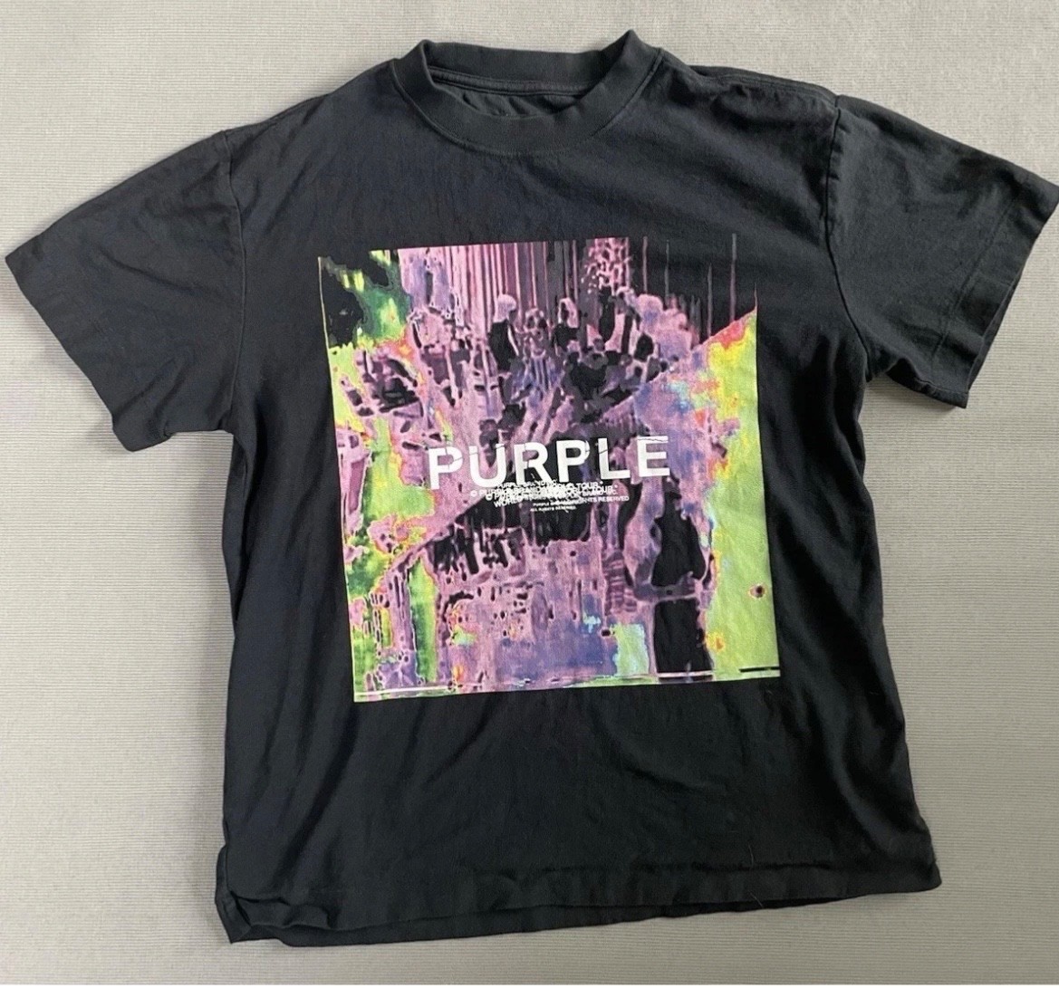 Purple Brand Men’s Digital Print Streetwear Urban Shirt Size S