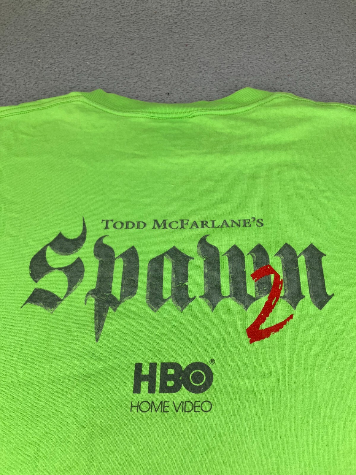 Vintage Spawn 2 Shirt Men XL Green HBO Animated Show Todd McFarlane Comics Movie
