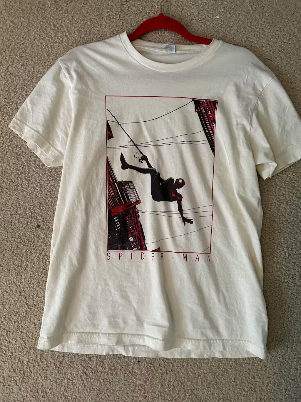 Miles Morales Spider-Man Faded Art Natural Tee