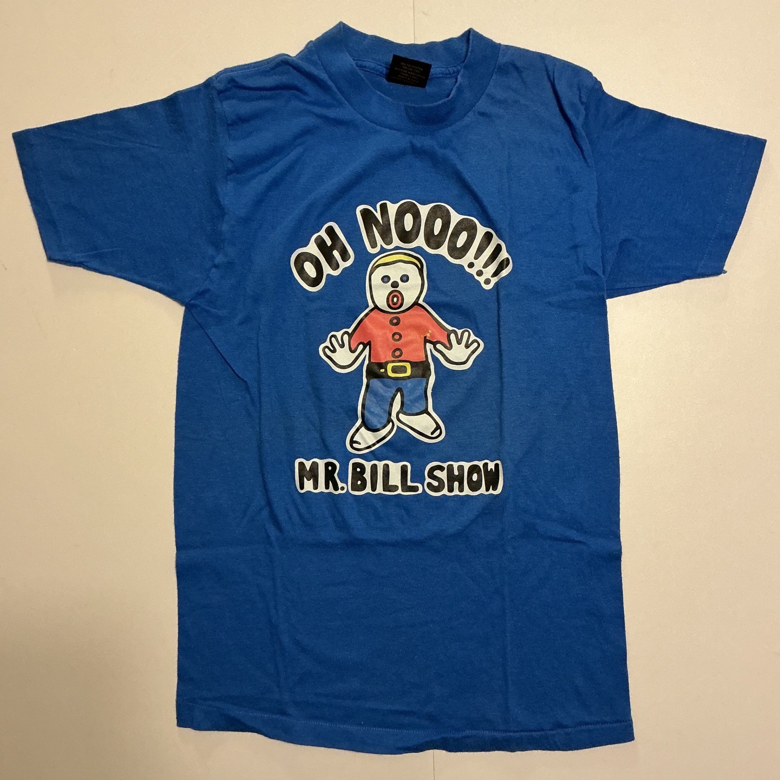 VTG Single Stitch 90s 80s Mr Bill Show T Shirt SNL Comedy M Fits XS Blue