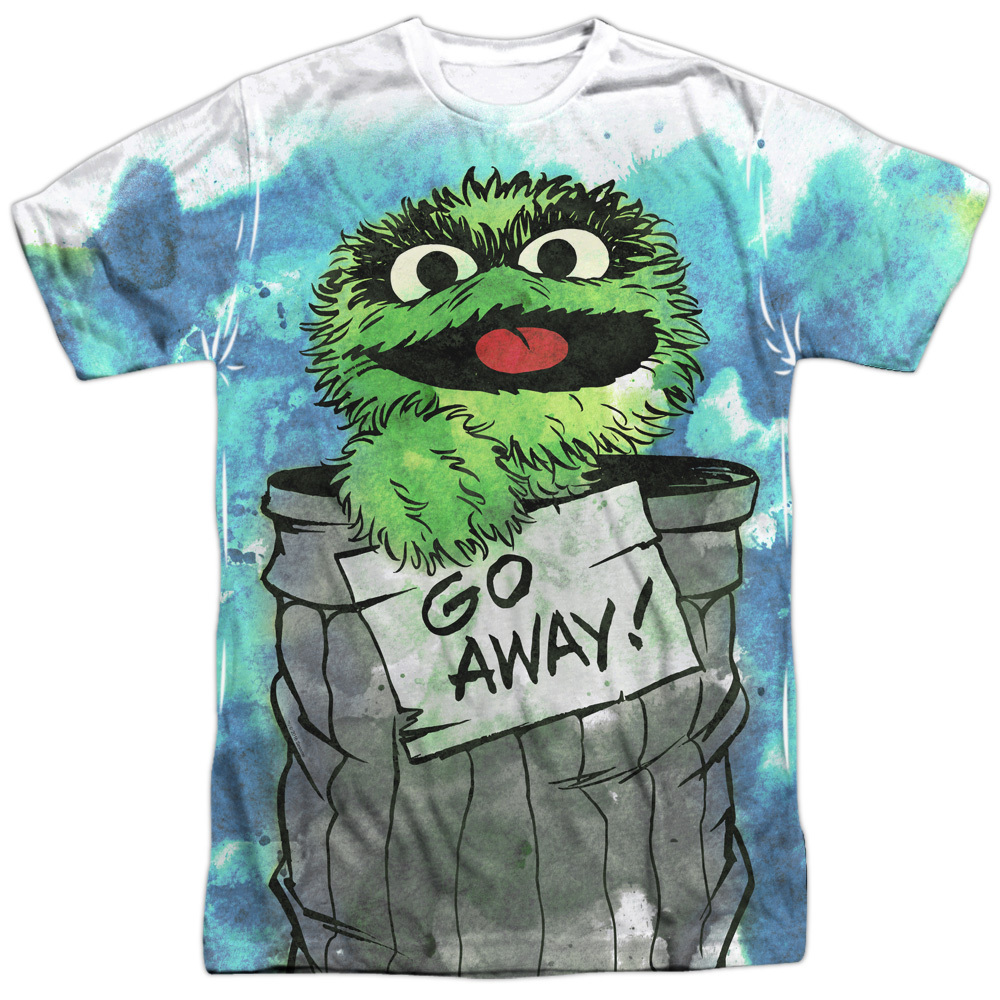 SESAME STREET CAN IT OSCAR THE GROUCH Bold Front Print Men’s Tee Shirt LARGE 2XL