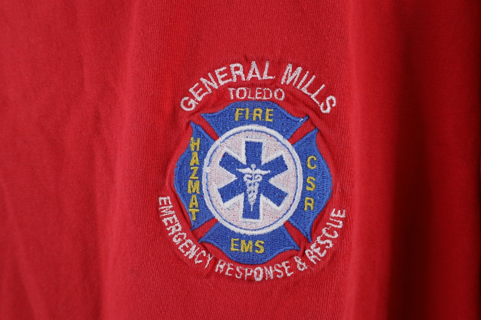 Vtg 90s Mens 2XL Spell Out General Mills Toledo Emergency Response Team T-Shirt