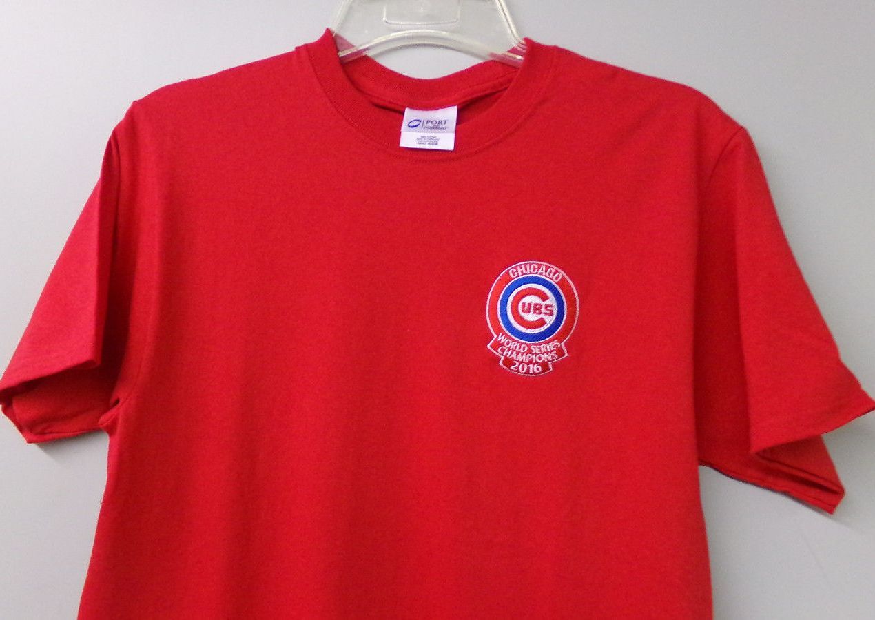 Chicago Cubs 2016 World Series Champs Embroidered T-Shirt S – 6XL, LT-4XLT New